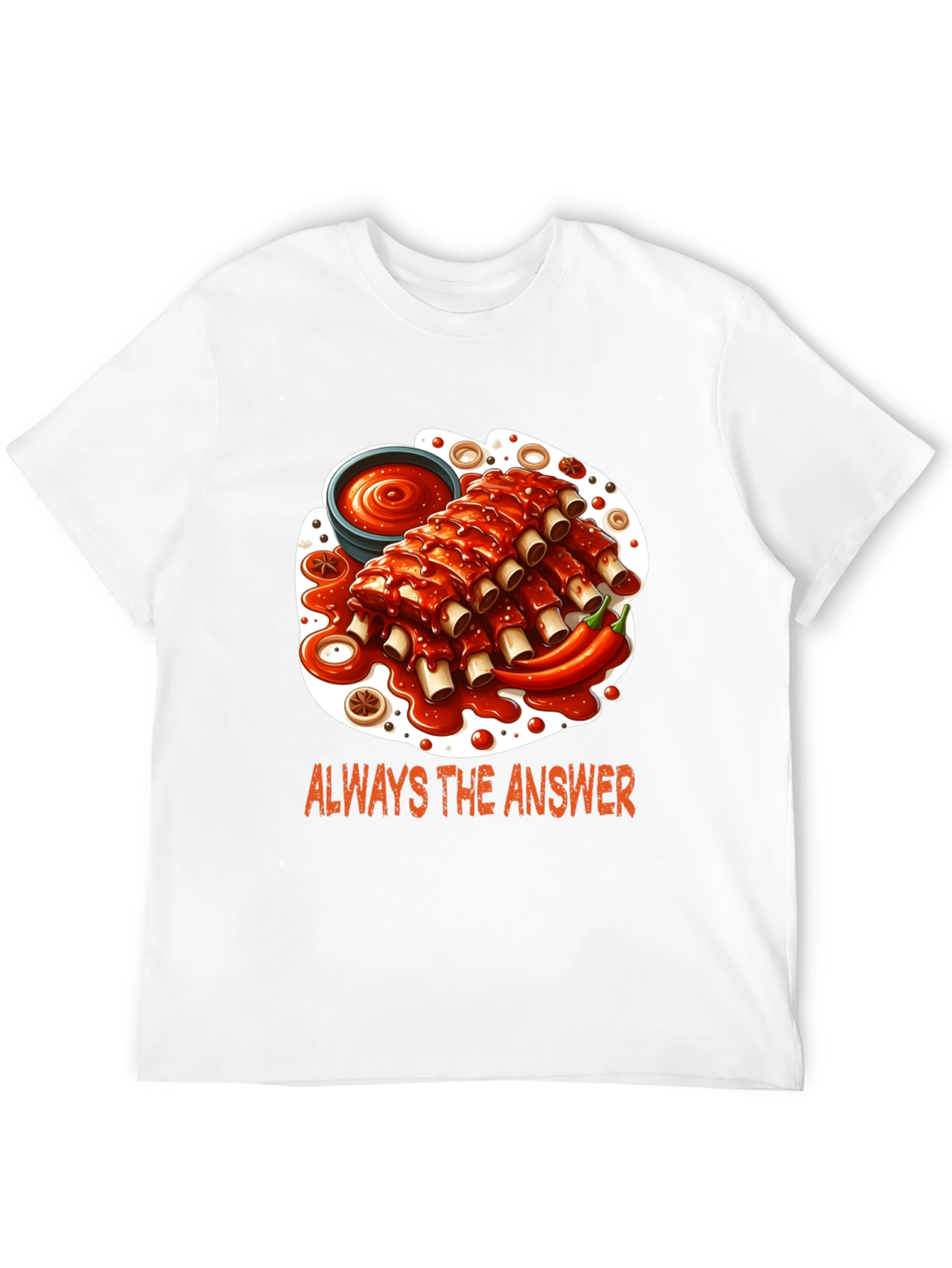 Black Ribs Graphic T-Shirt - Always the Answer view 12