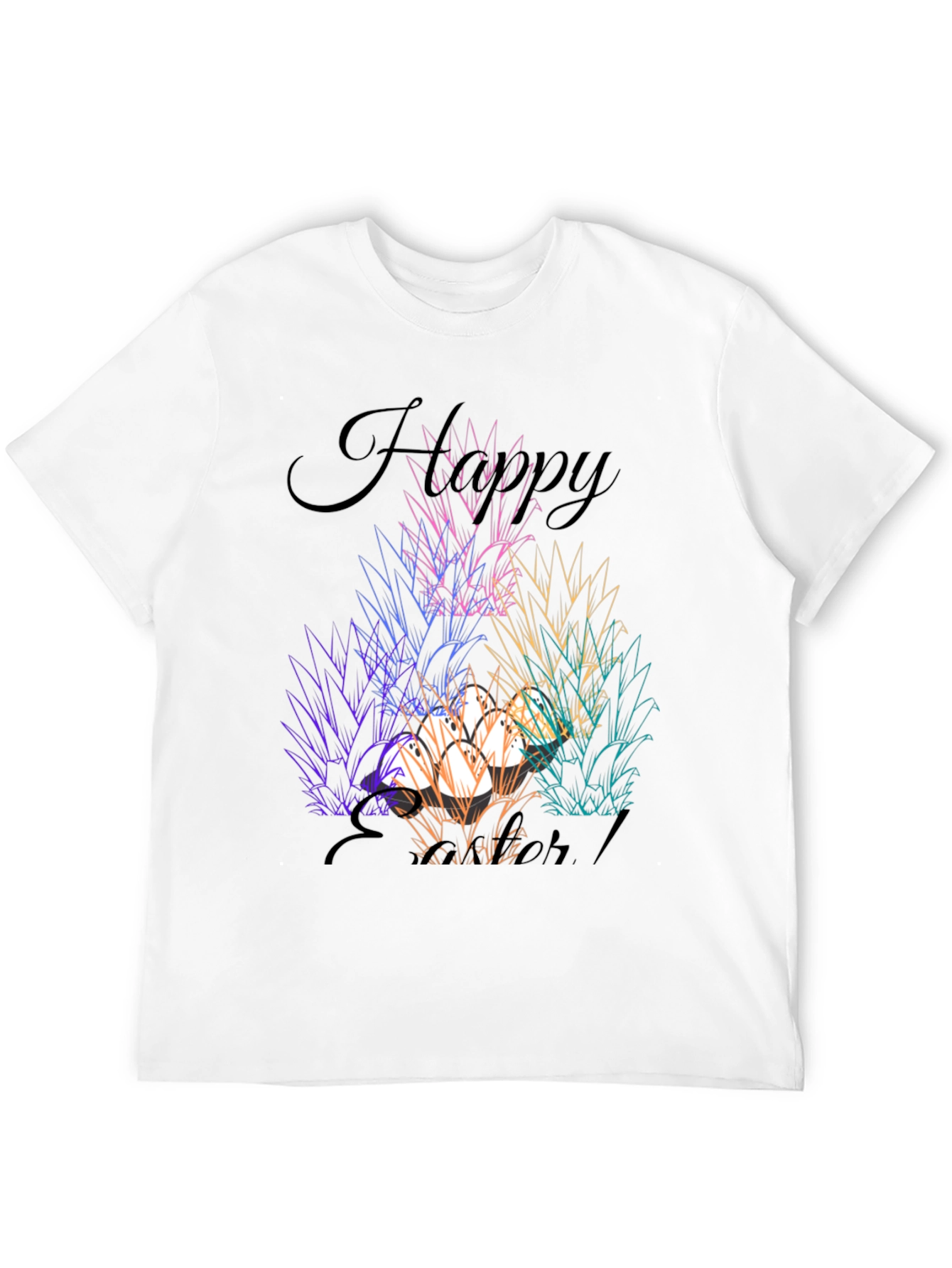 Camiseta Negra "Felices Pascuas" Estampada