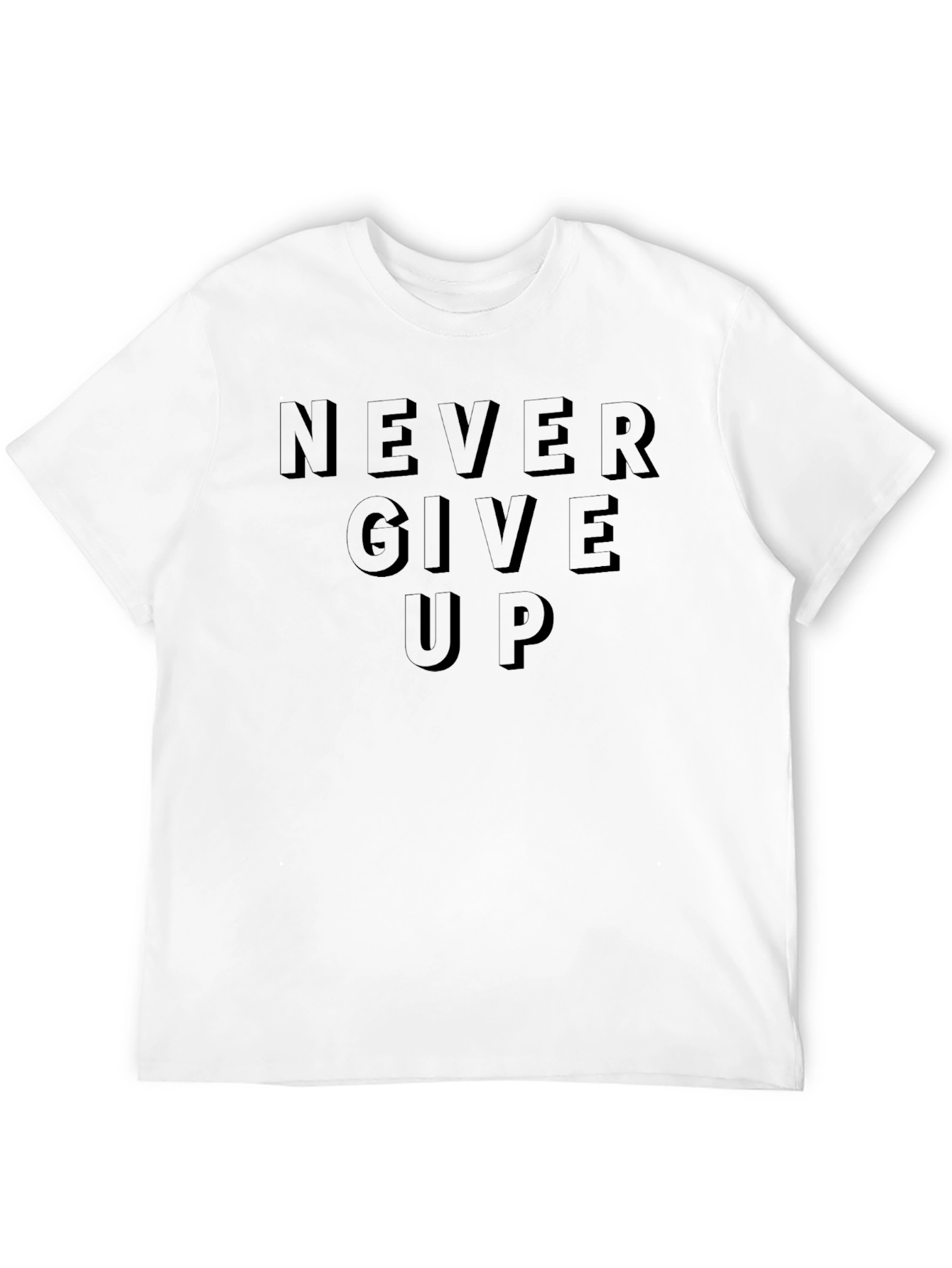 Black Never Give Up Graphic Tee - Black view 12