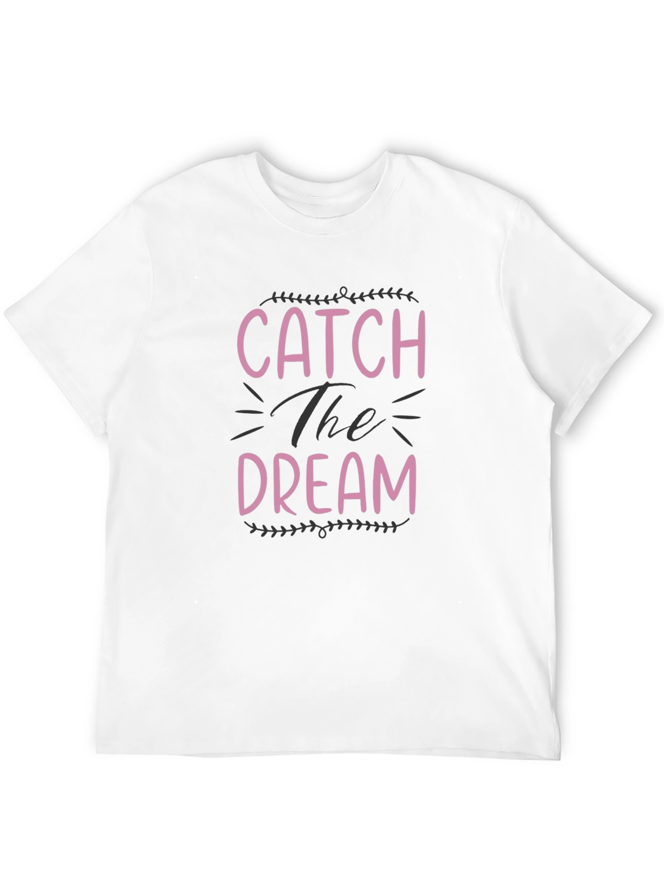 Black Catch The Dream Graphic Tee - Stylish Unisex T-Shirt view 12