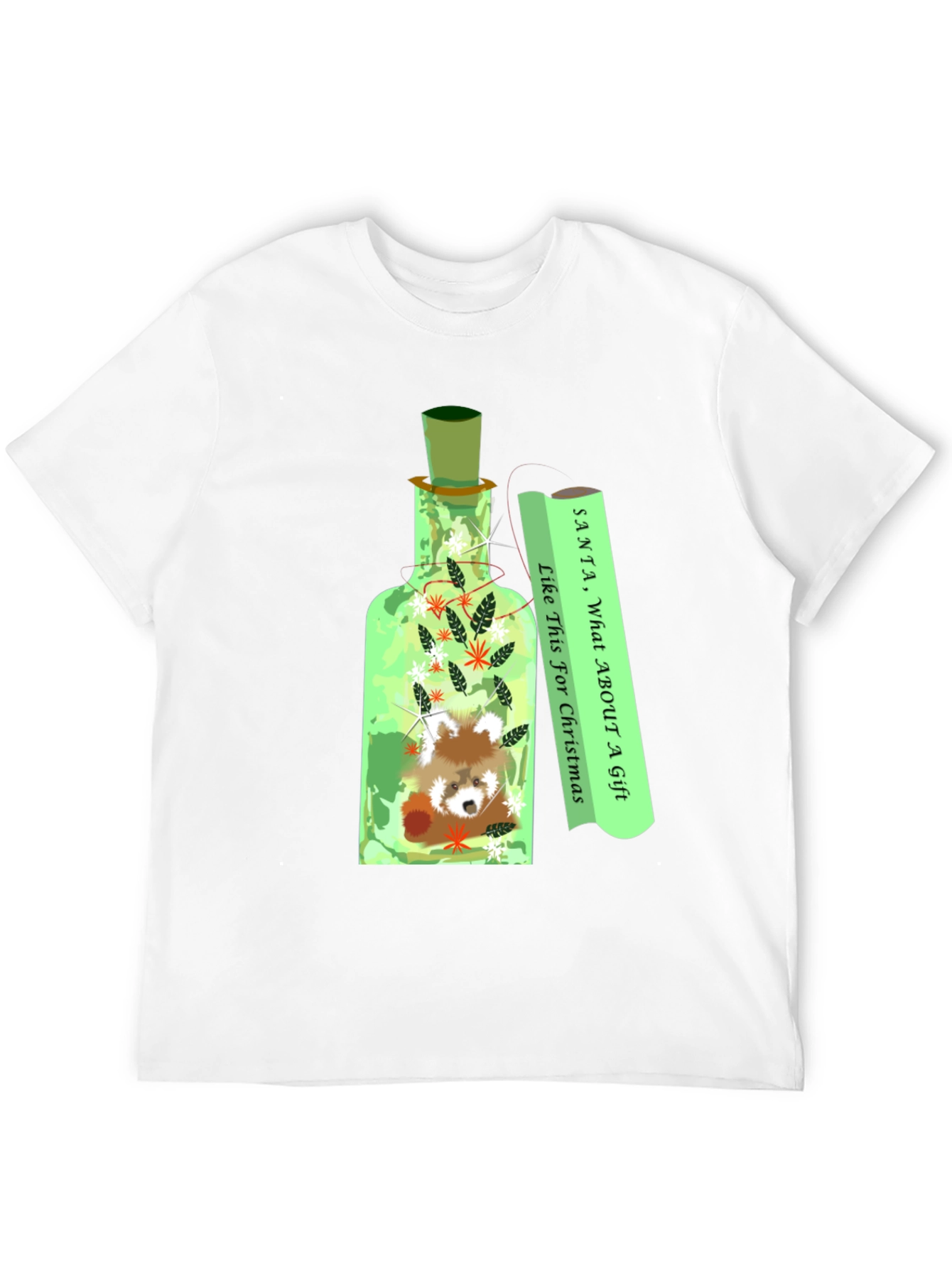 Black Red Panda Christmas Gift T-Shirt view 12