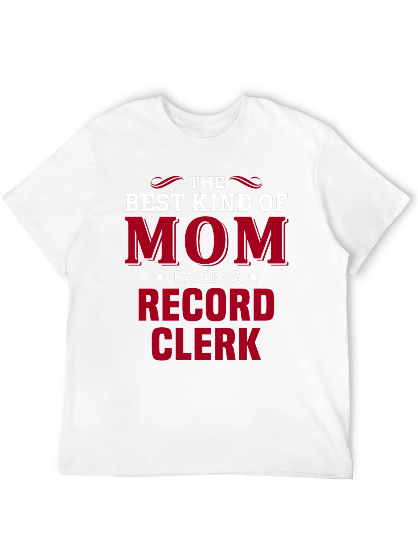 Black Best Kind of Mom Raises a Record Clerk T-Shirt view 12
