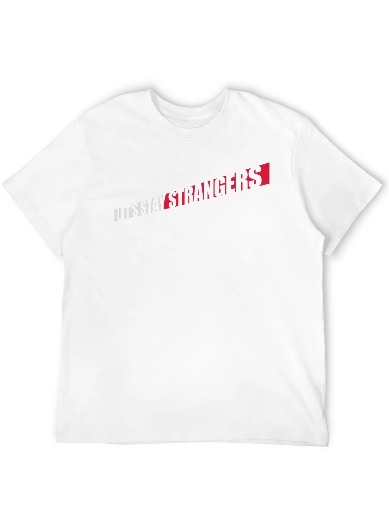 Black Let's Stay Strangers Graphic Tee - Black view 12