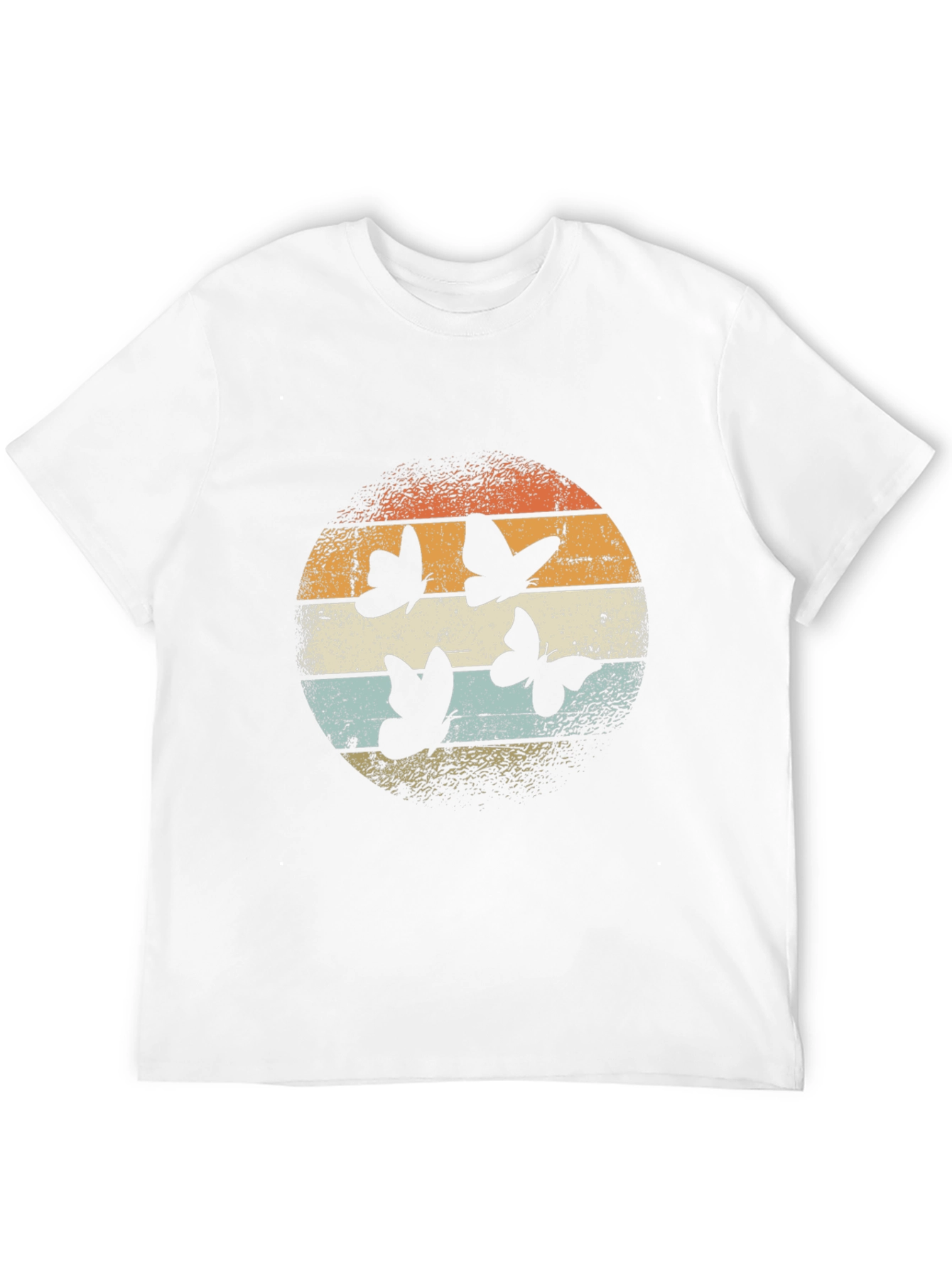 Black Retro Butterfly Sunset Graphic Tee view 12