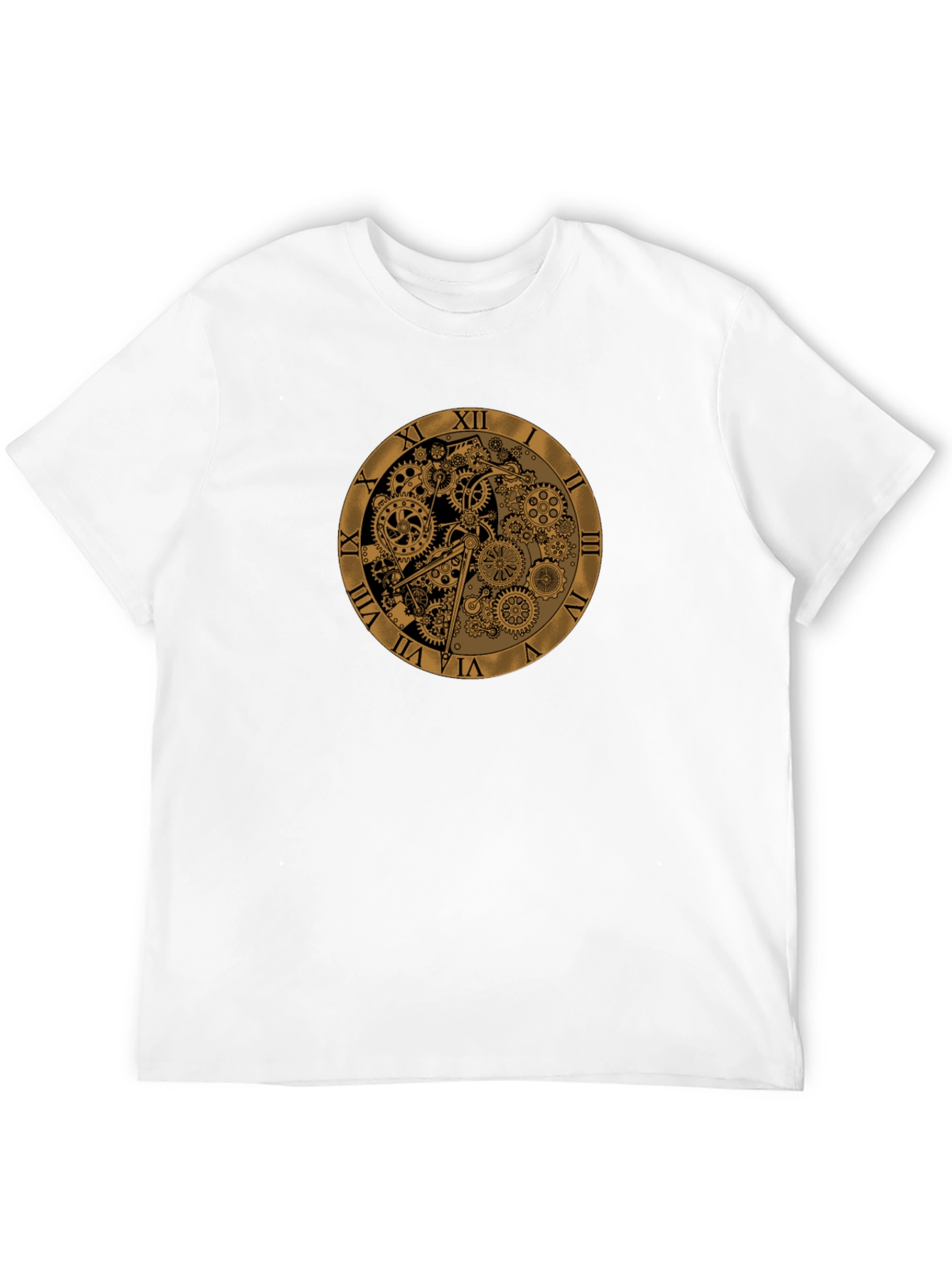 Black Steampunk Clockwork Gear Design T-Shirt view 12