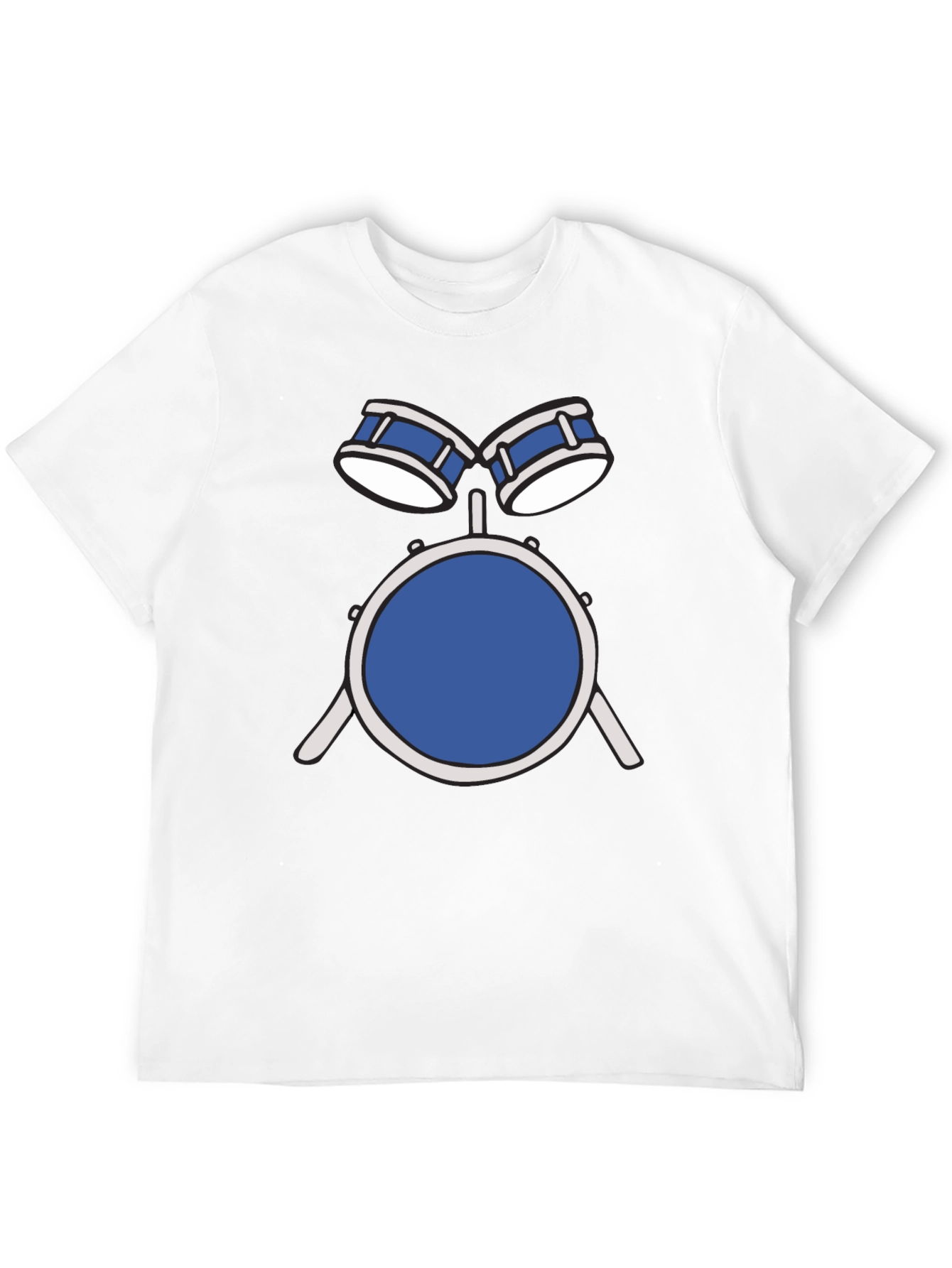 Black Drum Set Graphic T-Shirt - Musician Apparel view 12