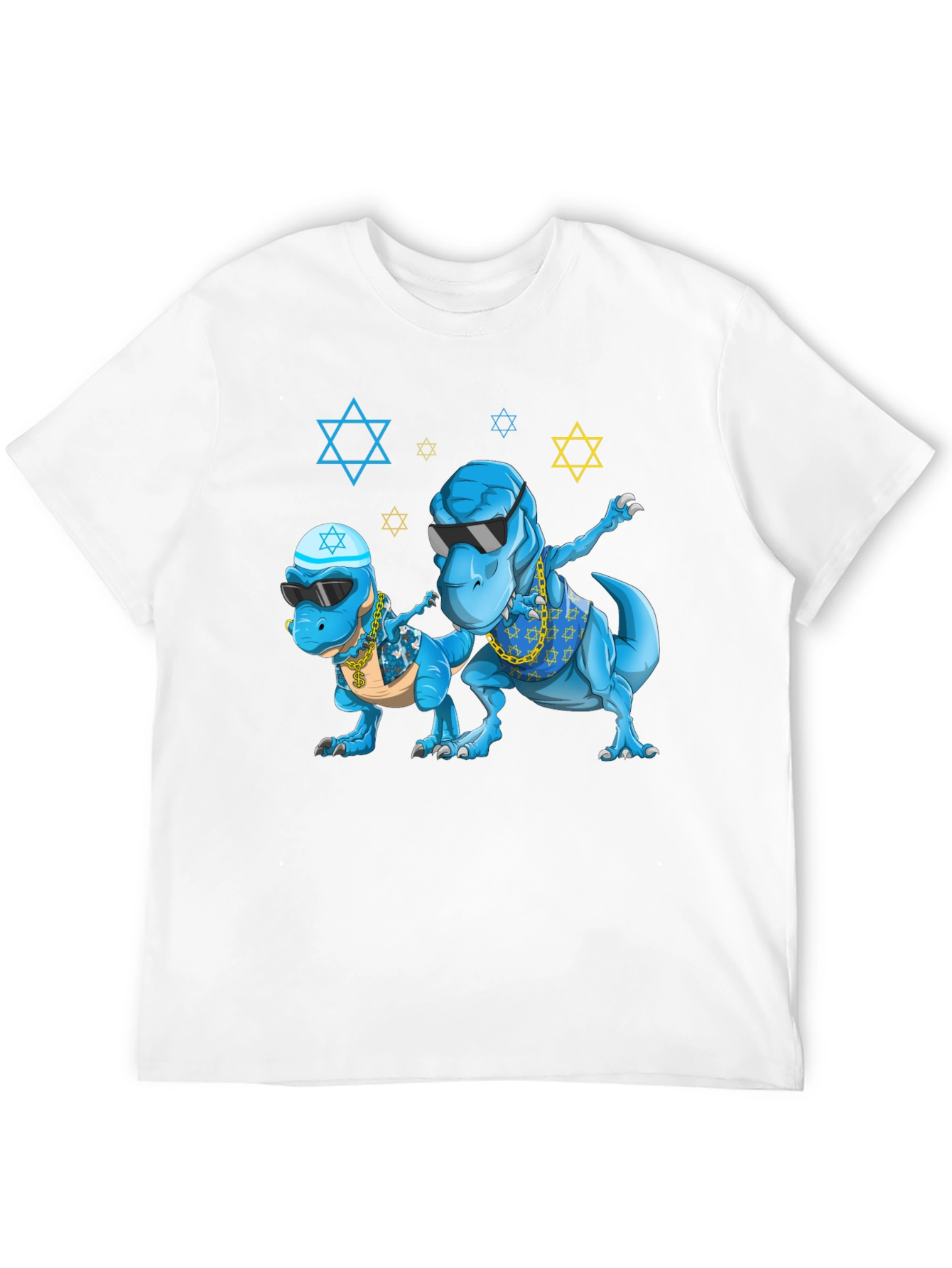 Black Dinosaur Graphic Tee - Fun Jewish T-Rex Design view 12