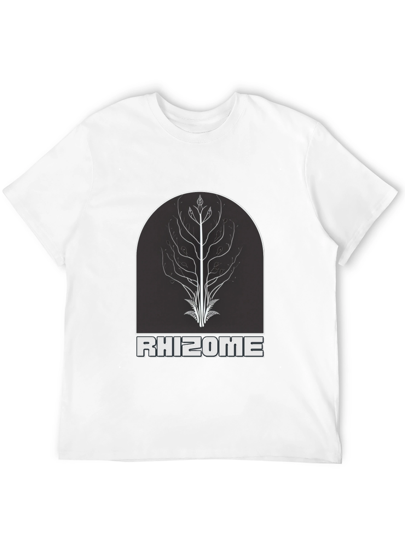 Black Rhizome Tree Graphic Tee - Nature Inspired Design view 12