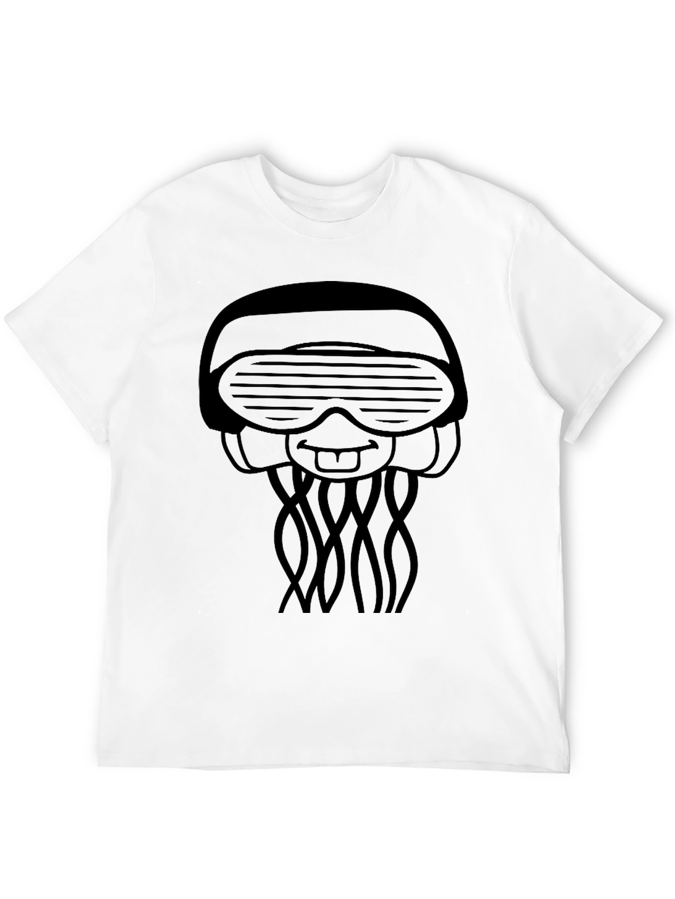 Black Cool Jellyfish Graphic Tee - Black view 12