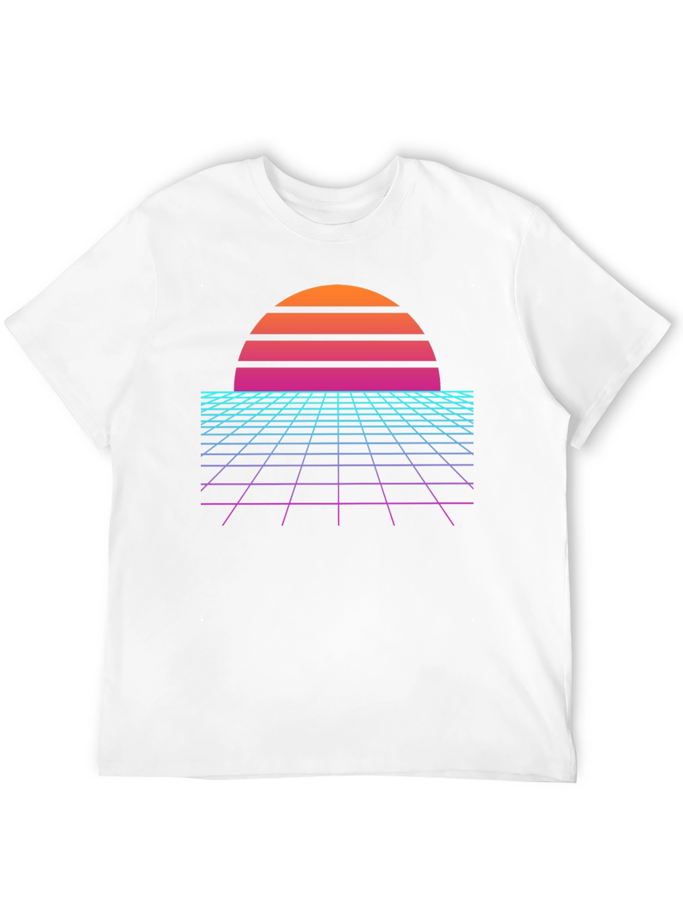 Black Retro Wave Sunset Graphic Tee - Black view 12