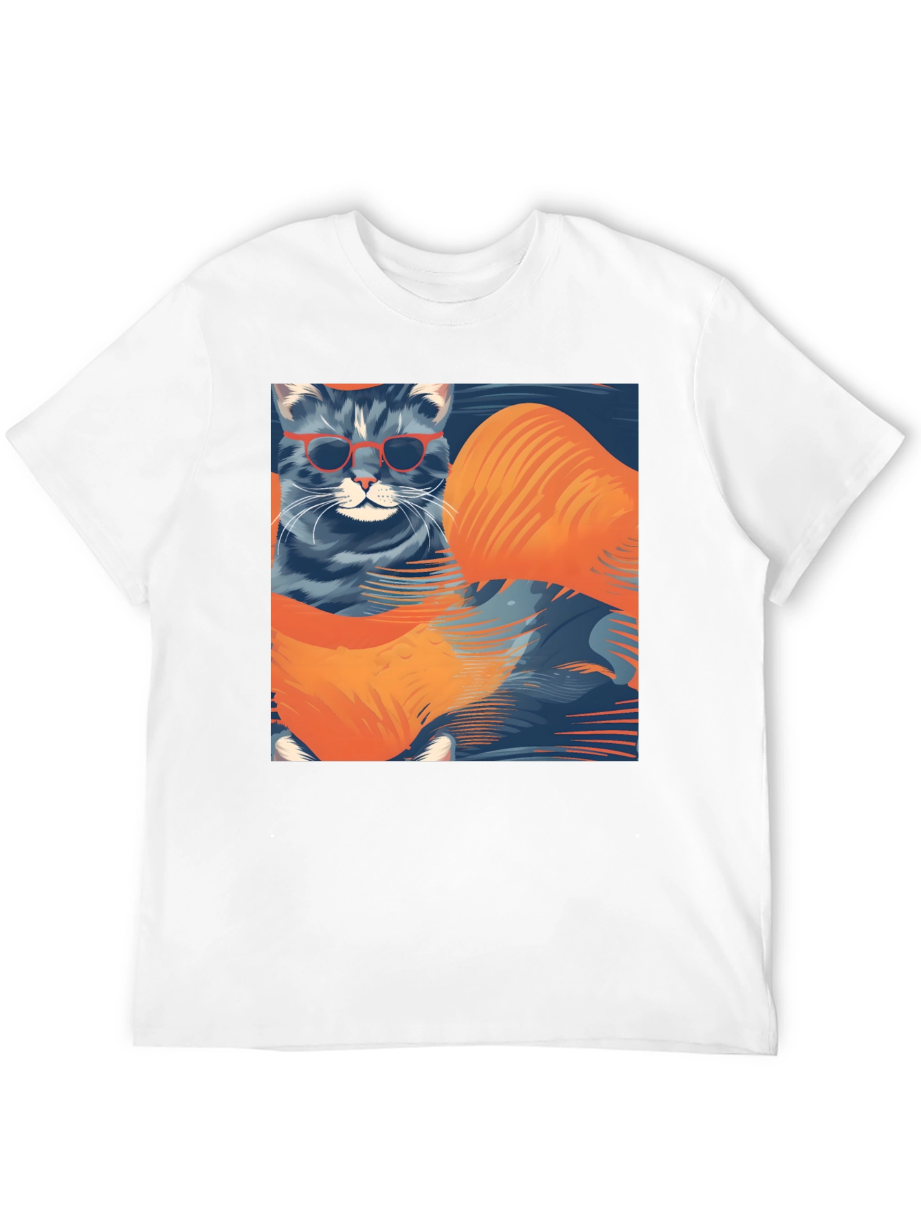 Black Cool Cat Graphic T-Shirt view 12