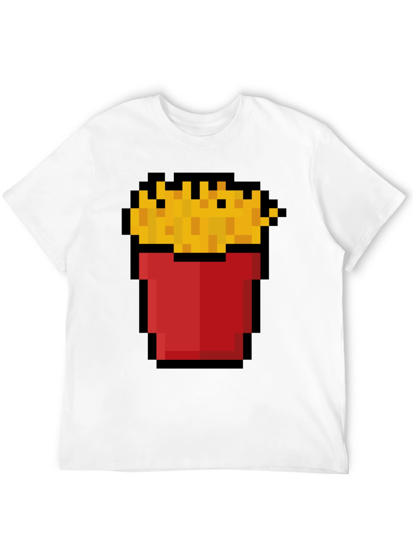 Black Pixel Fries Graphic Tee - Retro Gaming Style view 12