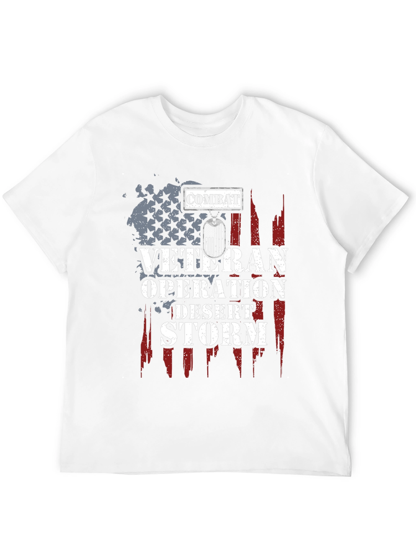 Black Combat Veteran Operation Desert Storm T-Shirt view 12