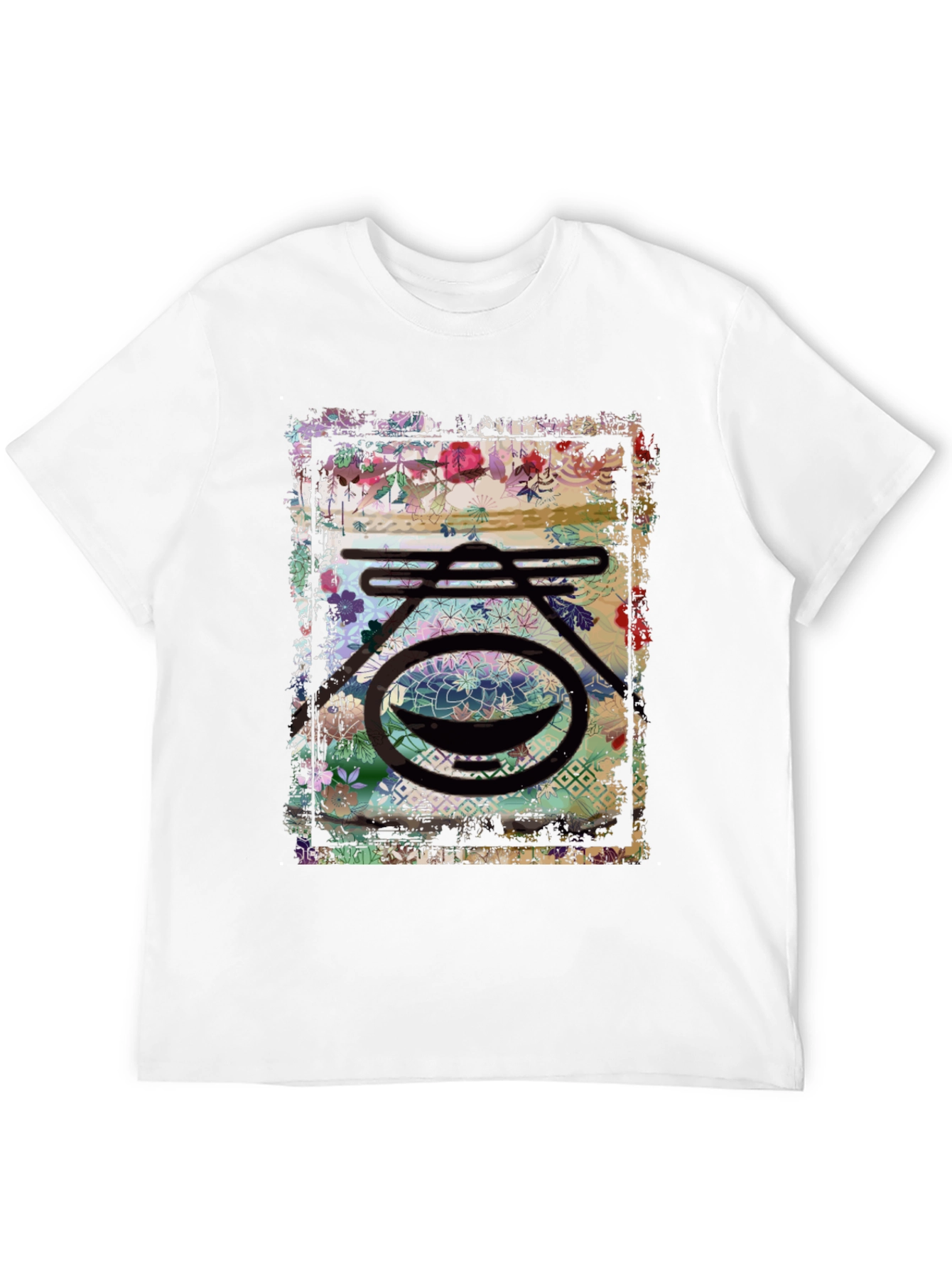 Black Floral Graphic Print Tee view 12