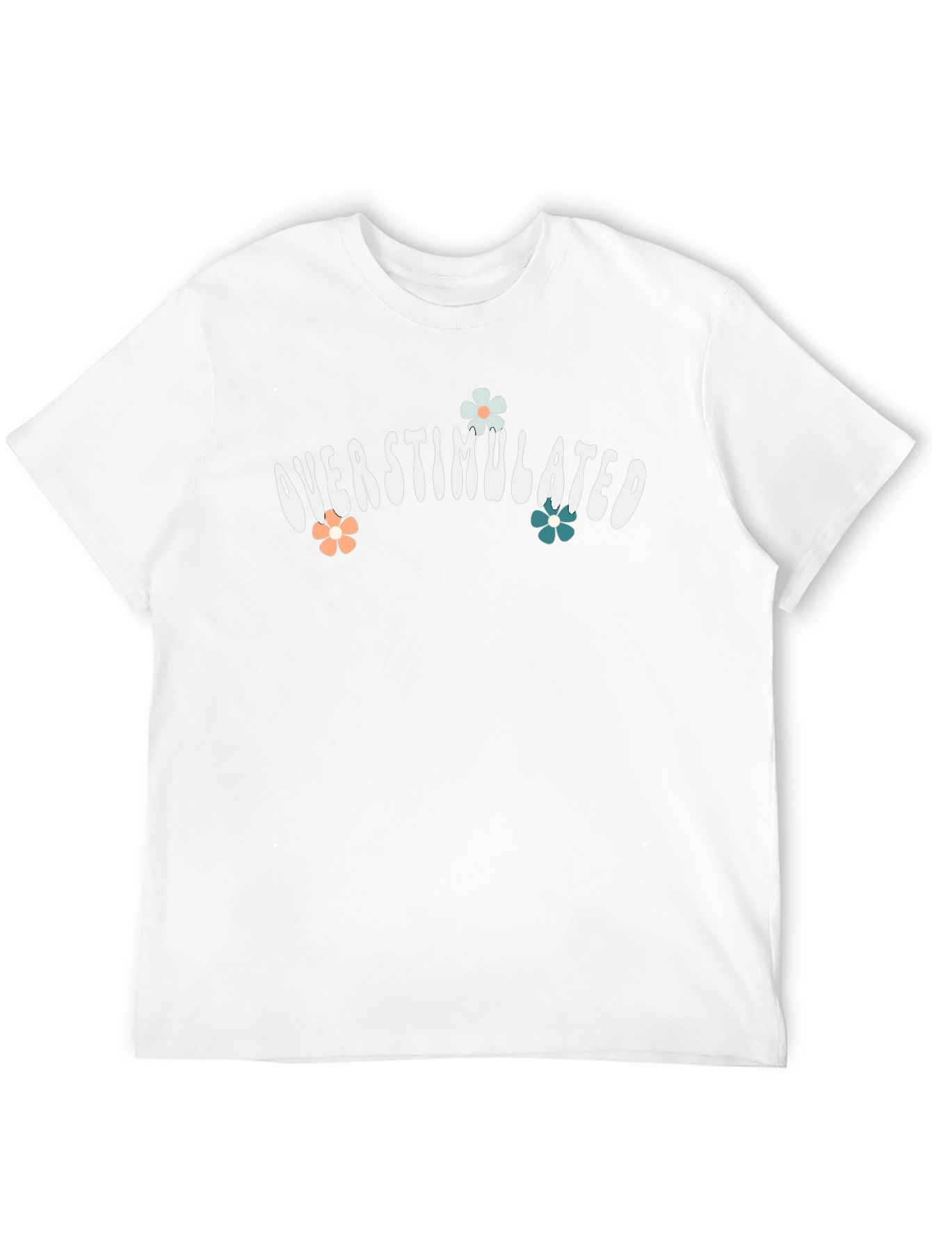 Black Overstimulated Graphic Tee - Unisex Black Cotton T-Shirt view 12