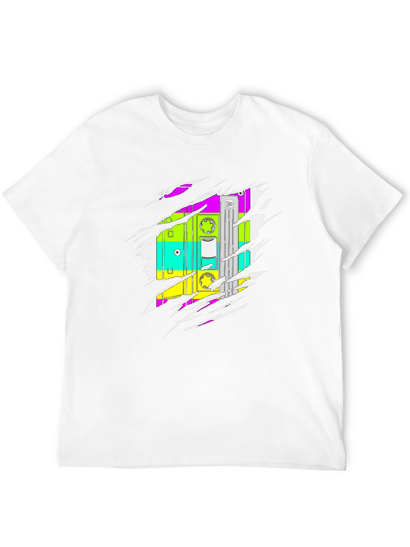 Black Retro Cassette Tape Graphic Tee - Black view 12