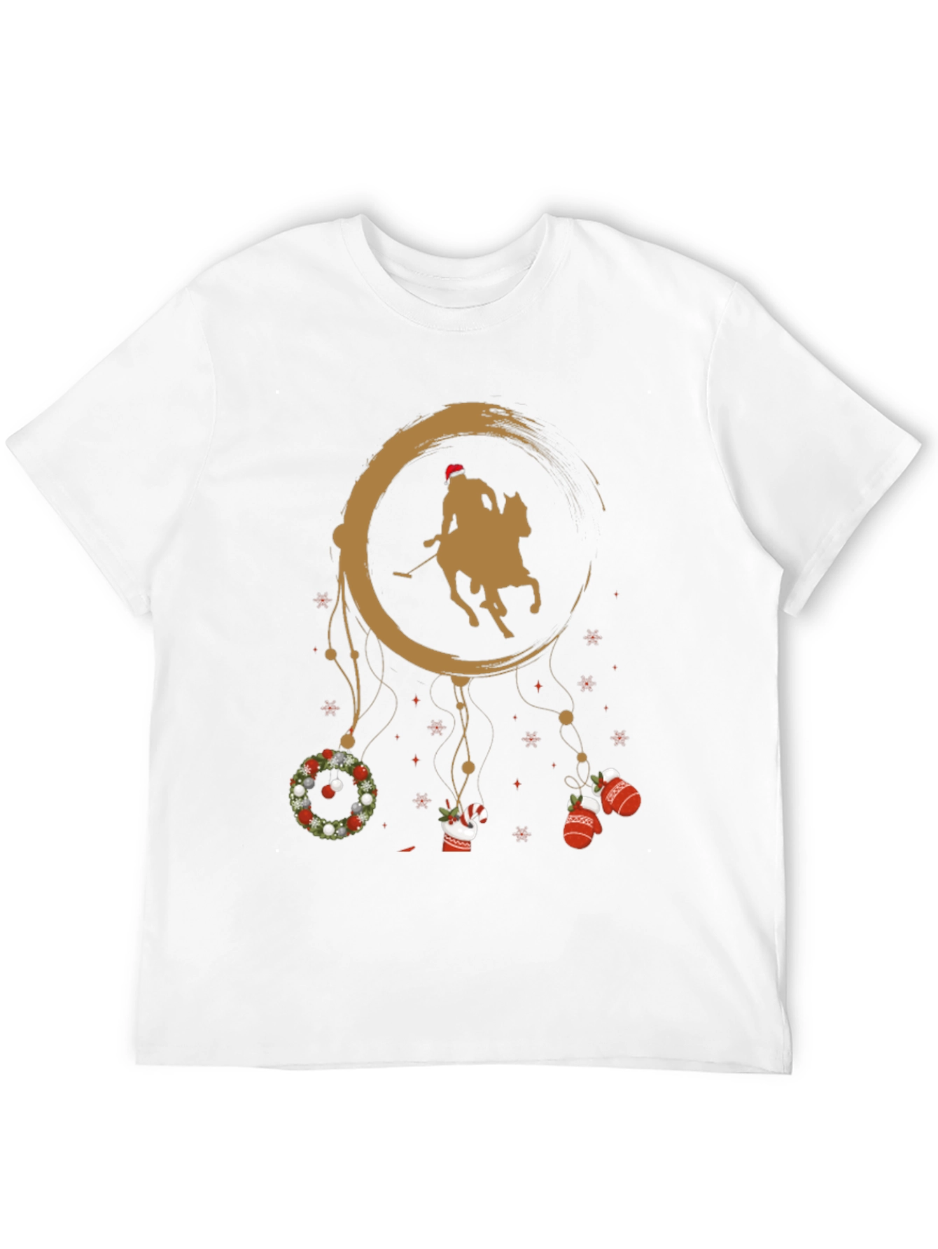 Black Christmas Polo Player T-Shirt view 12