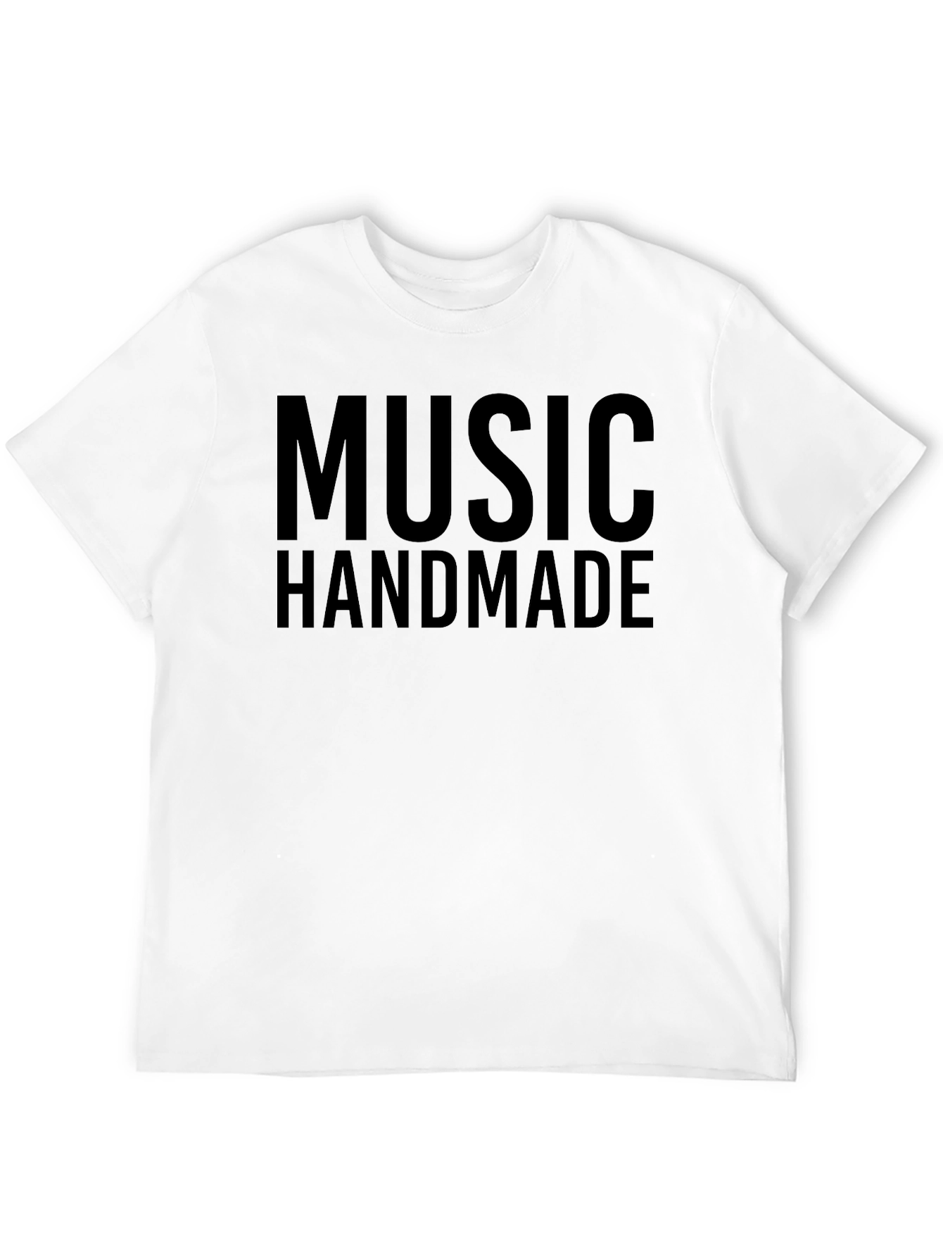 Black Music Handmade Graphic T-Shirt - Black Crew Neck Tee view 12