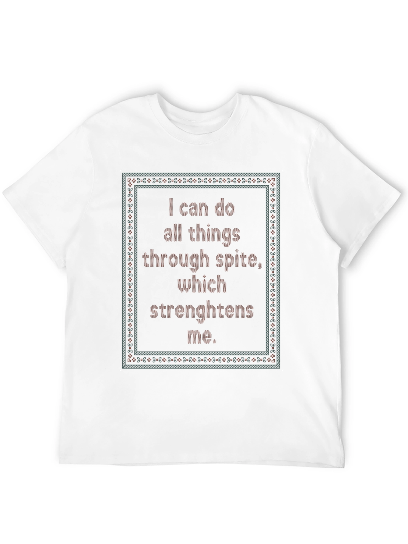 Black I Can Do All Things Through Spite Funny Graphic Tee view 12