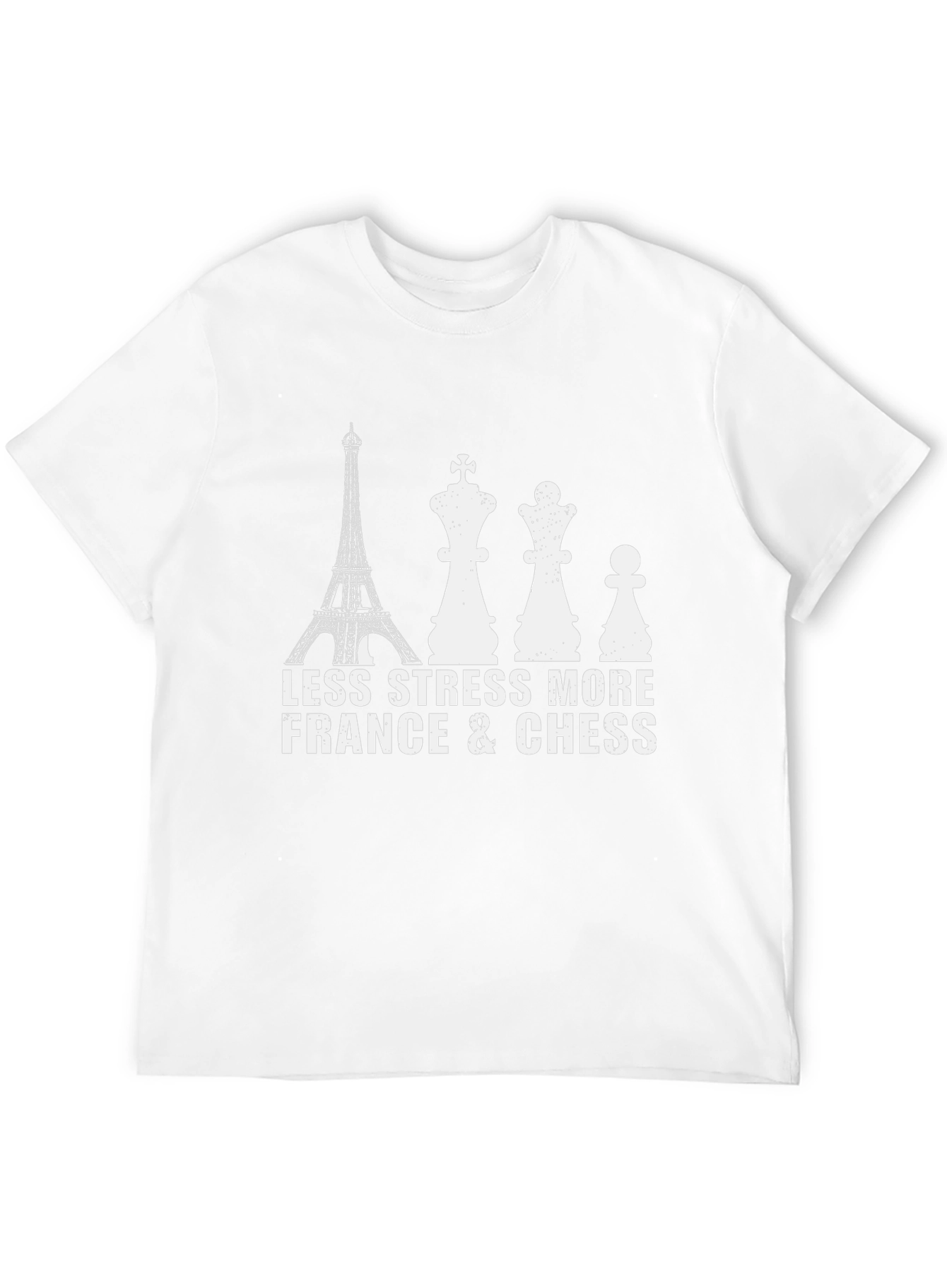 Black France & Chess Graphic T-Shirt - Less Stress More Life view 12