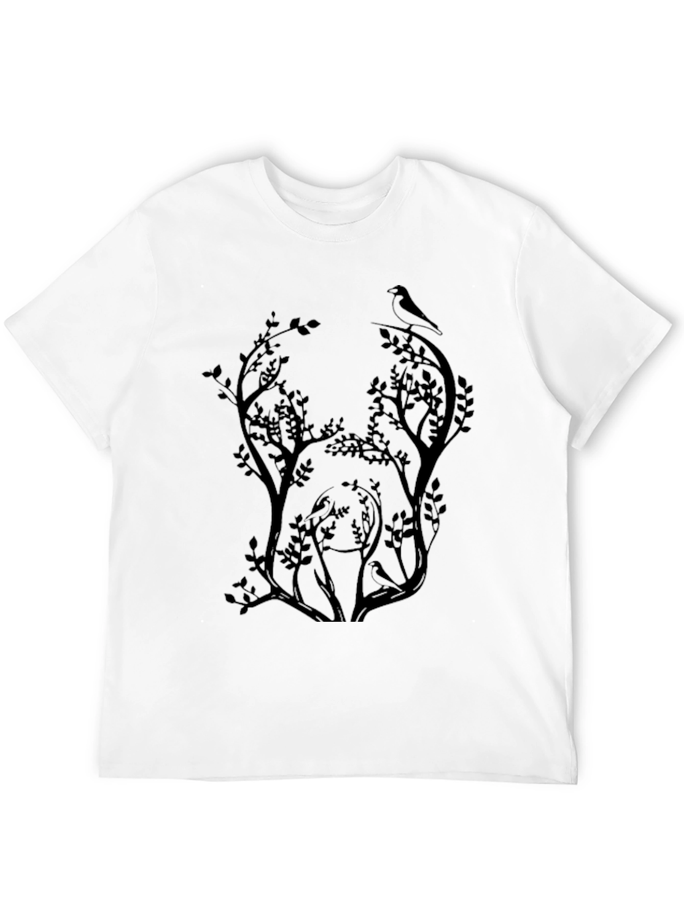 Black Nature Silhouette Graphic Tee - Black view 12