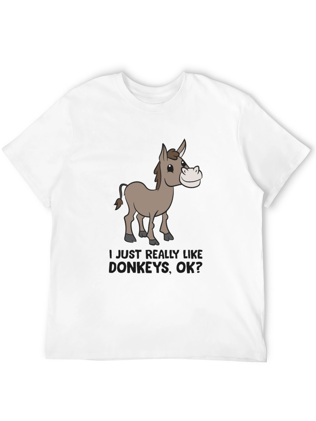 Black Funny Donkey Lover Graphic Tee - Black view 12