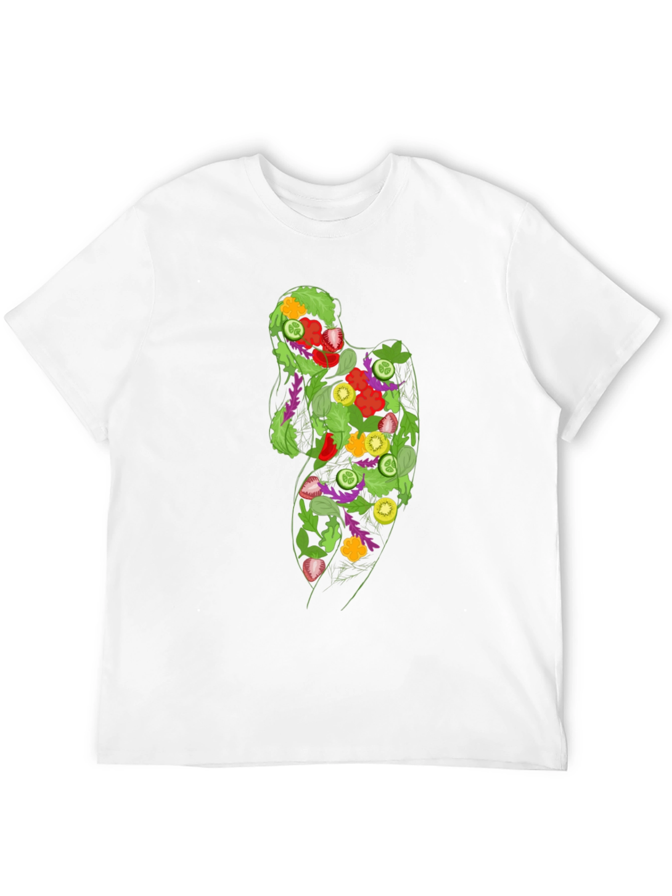 Salad Silhouette Graphic Tee - Eat Your Veggies! - 12