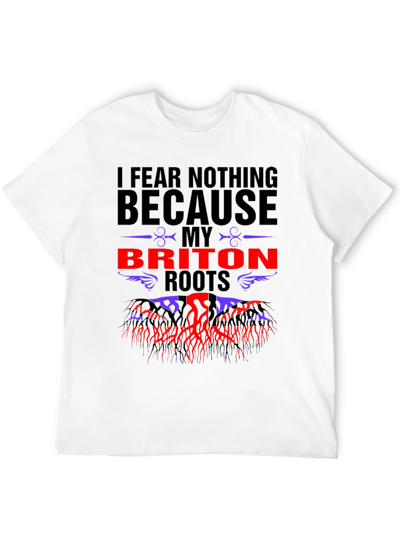 Black Briton Roots T-Shirt - I Fear Nothing Tee view 12