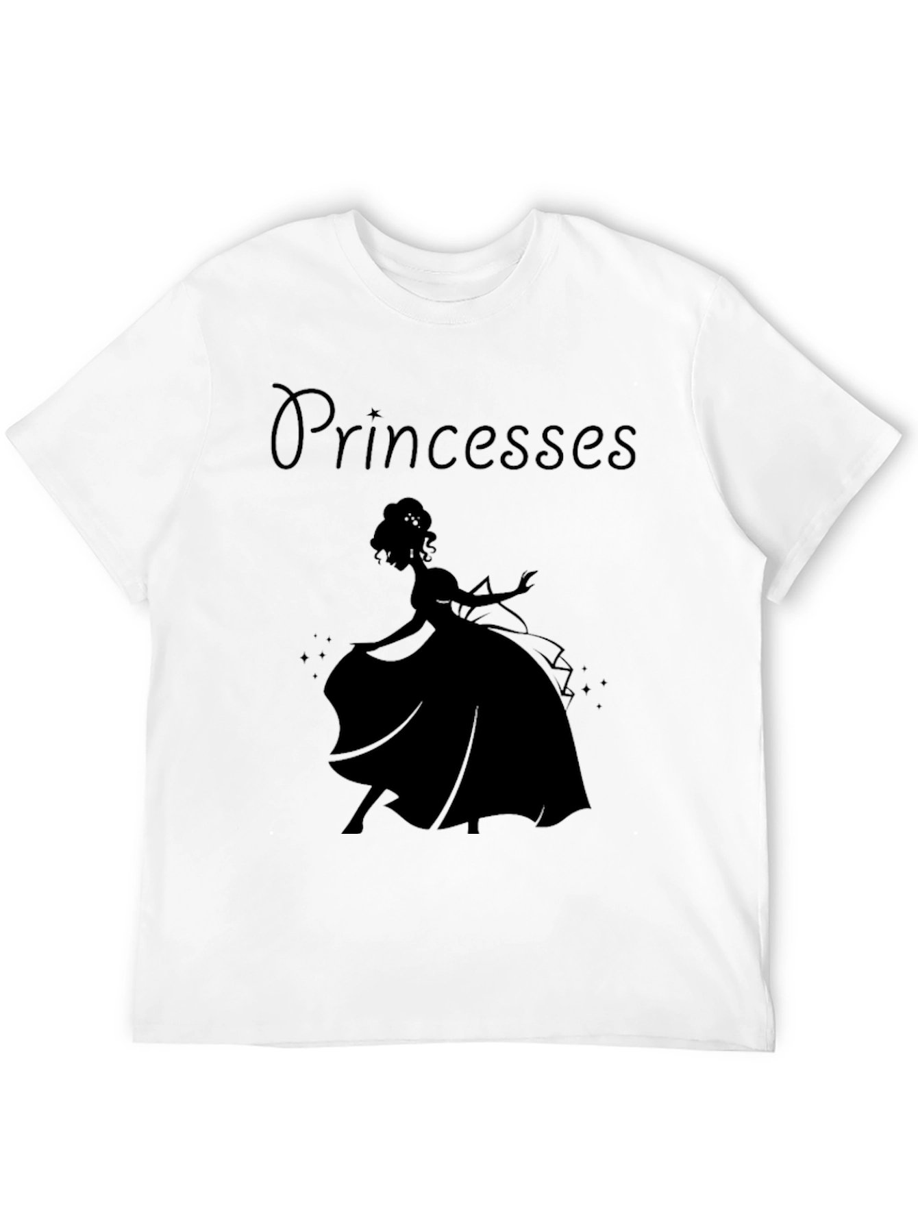 Black Princesses Silhouette Black T-Shirt view 12