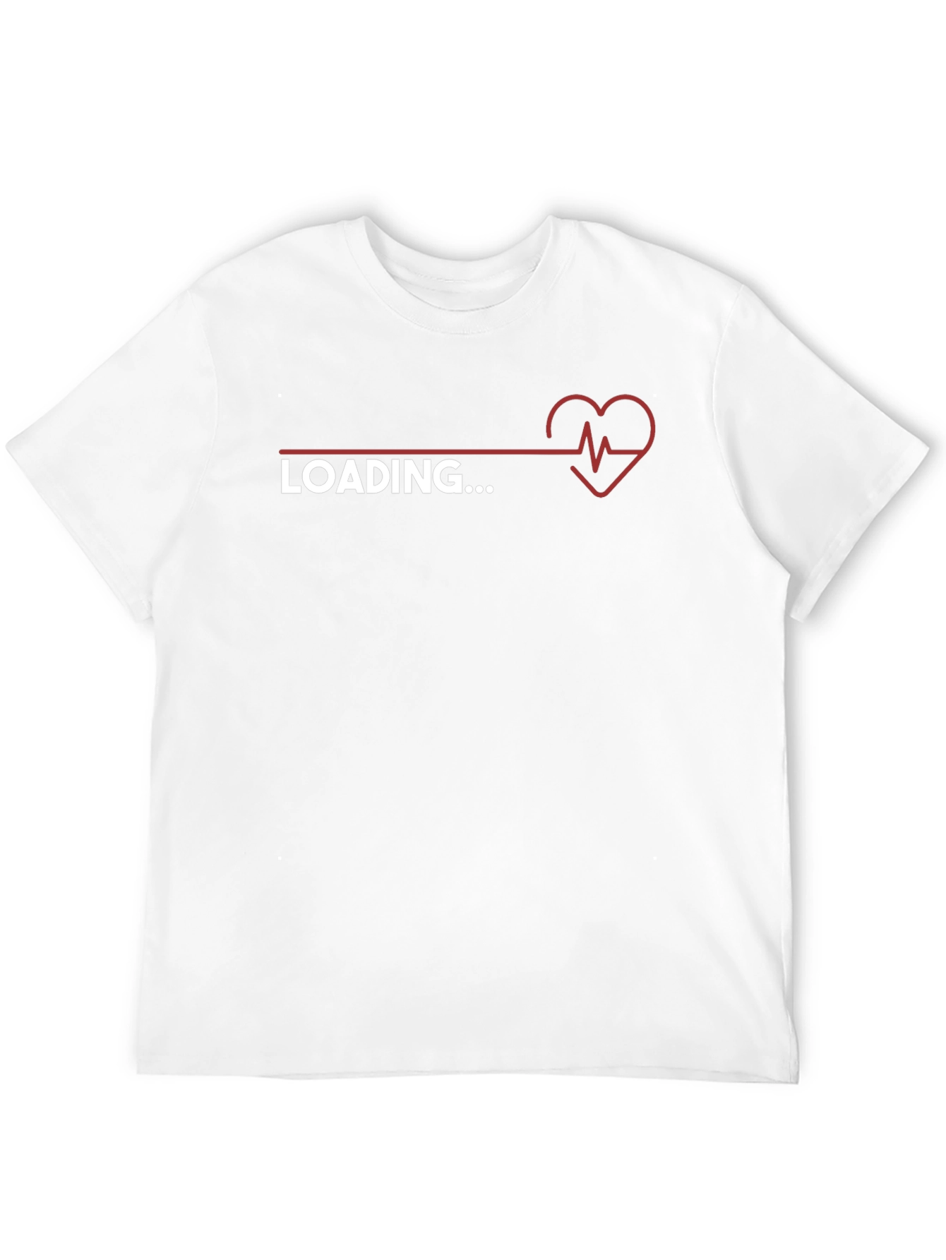 Black Loading Heartbeat Graphic Tee - Trendy Novelty Shirt view 12