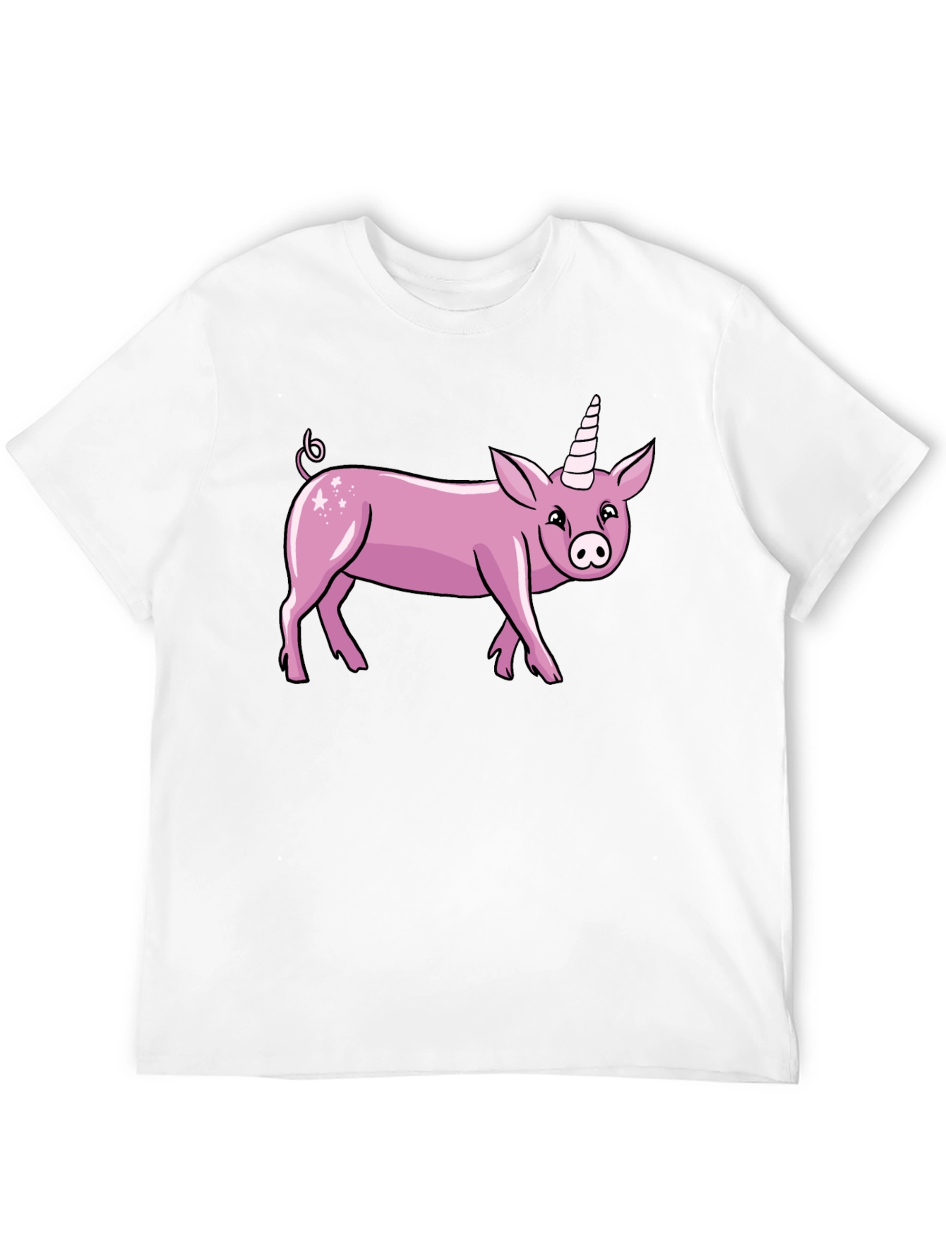 Black Pig Unicorn Graphic T-Shirt view 12
