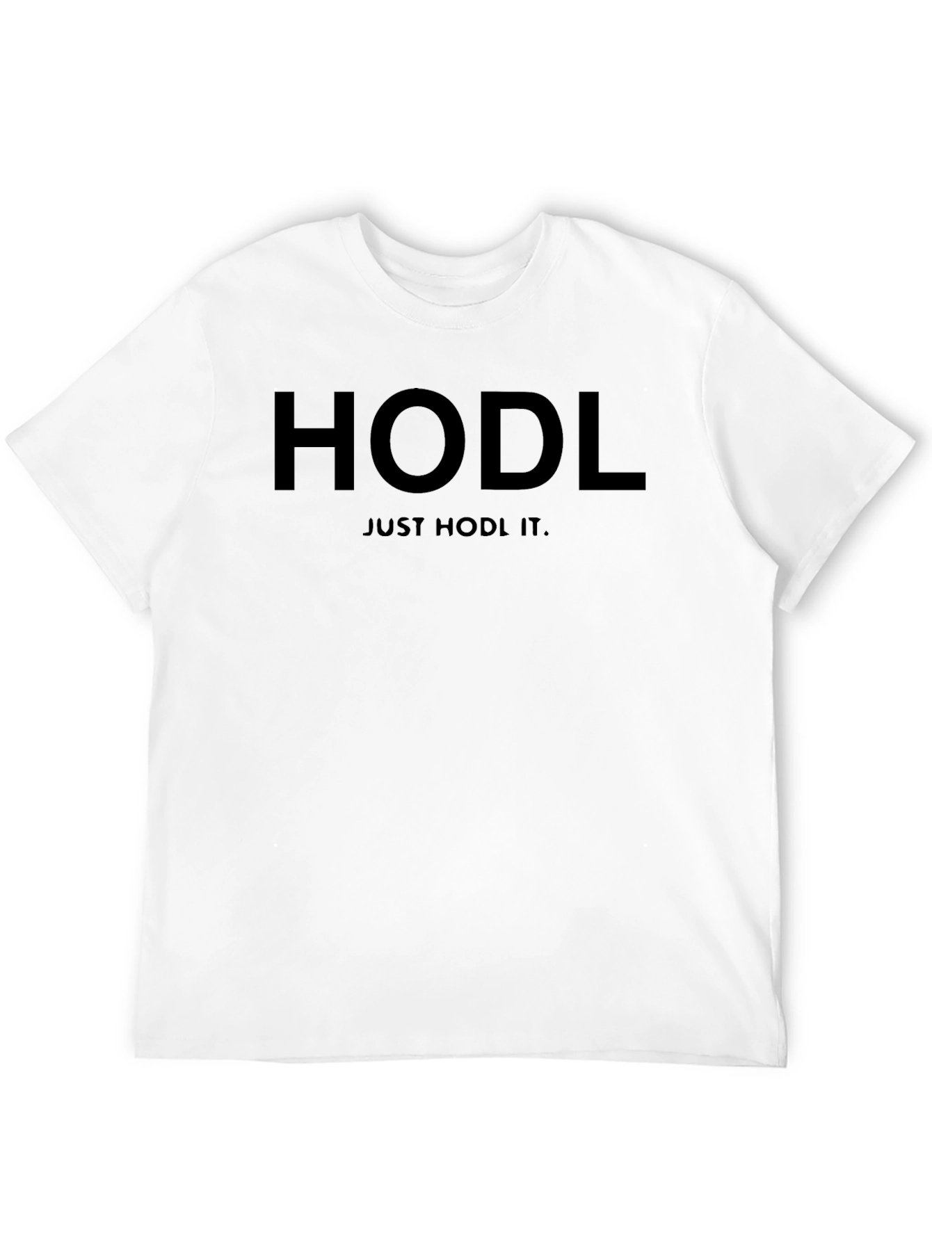 Black HODL Just HODL It. Black Crypto T-Shirt view 12