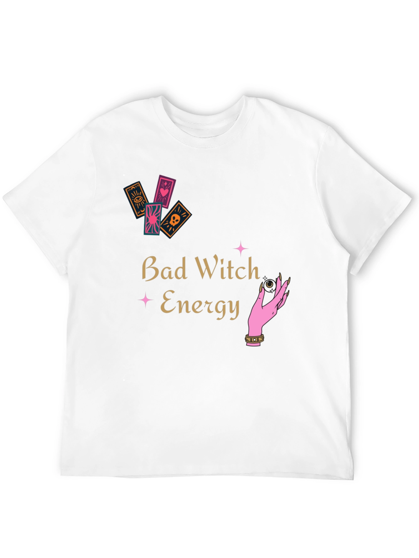 Black Bad Witch Energy Graphic Tee - Unisex Black T-Shirt view 12