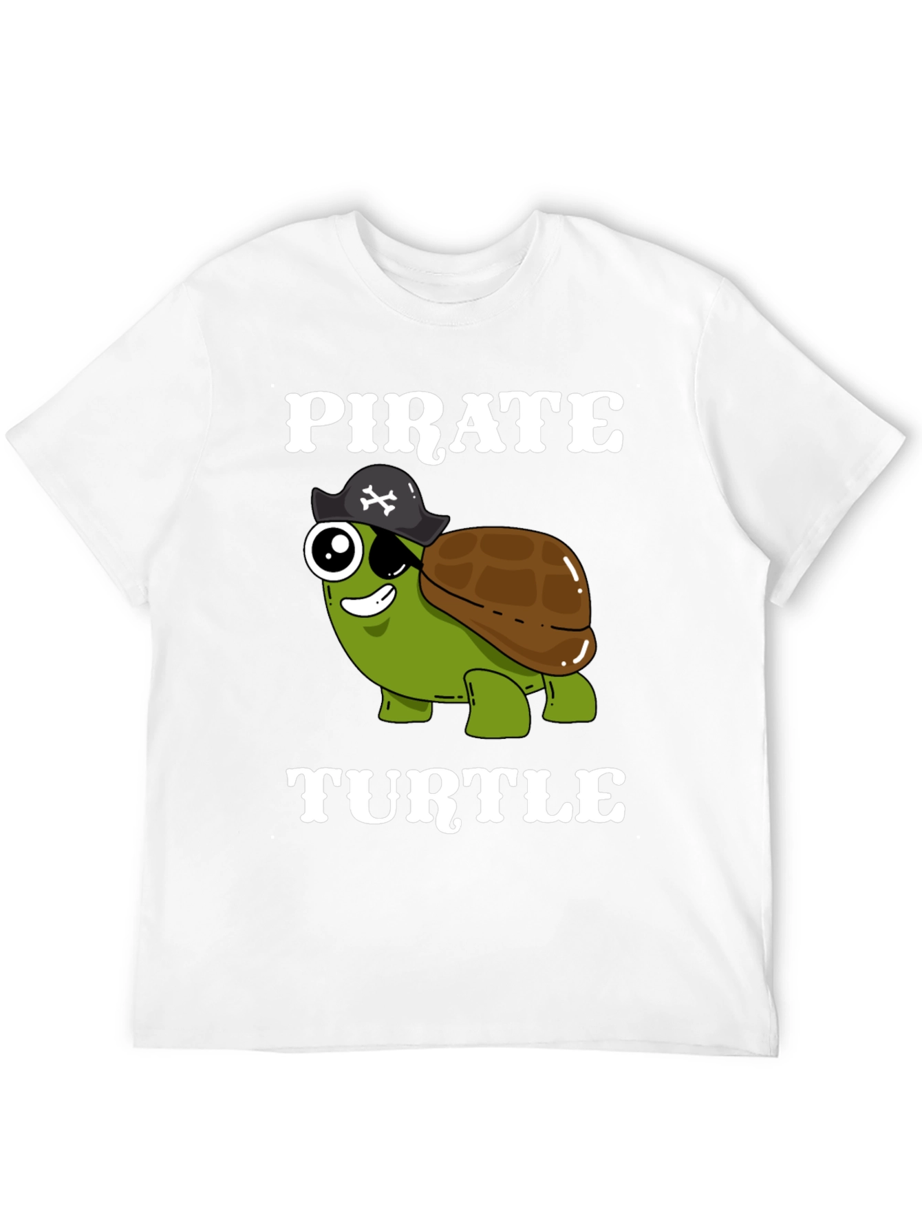 Black Pirate Turtle T-Shirt - Funny Cartoon Tee view 12