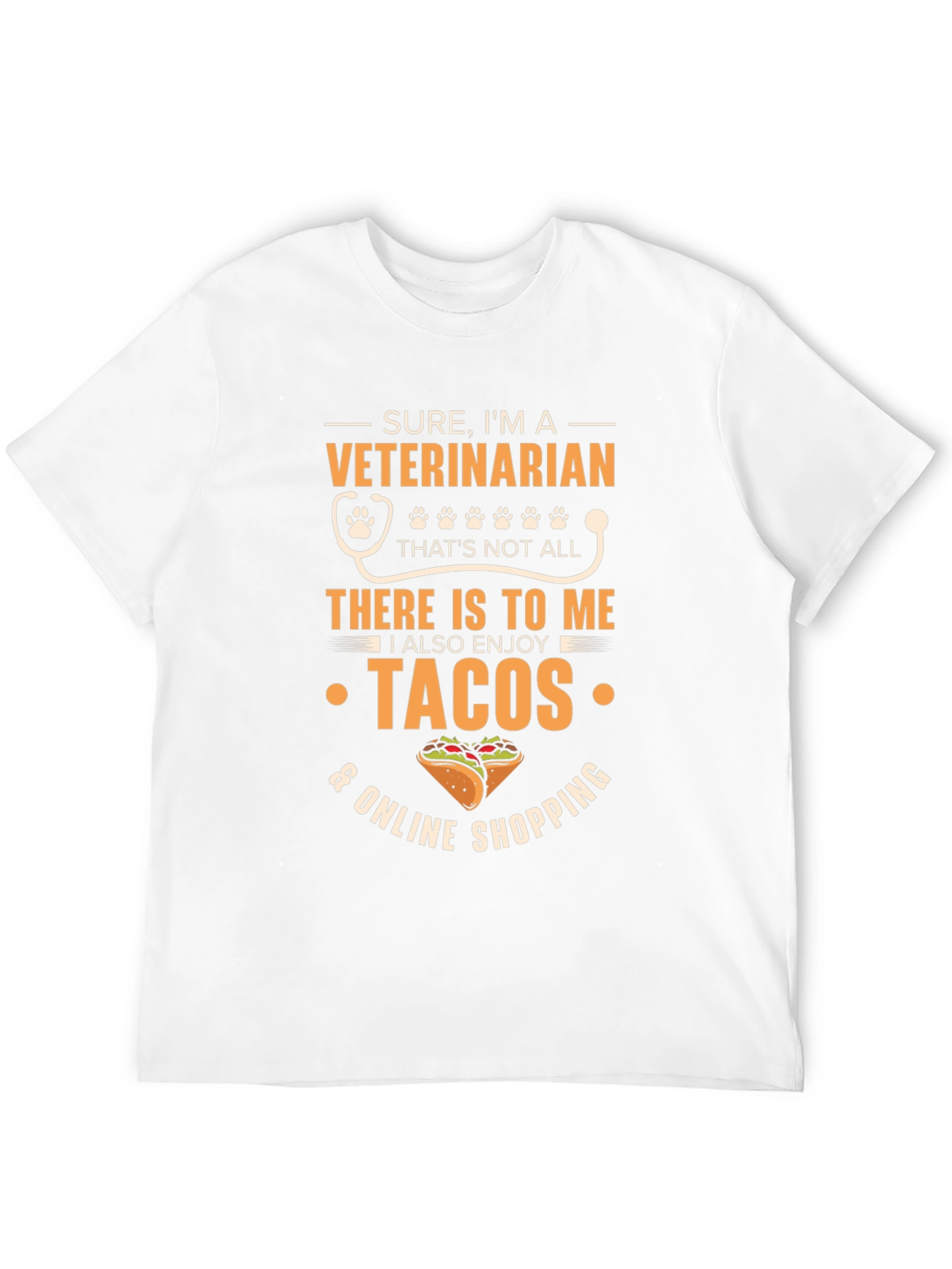 Black Veterinarian Tacos & Online Shopping T-Shirt view 12