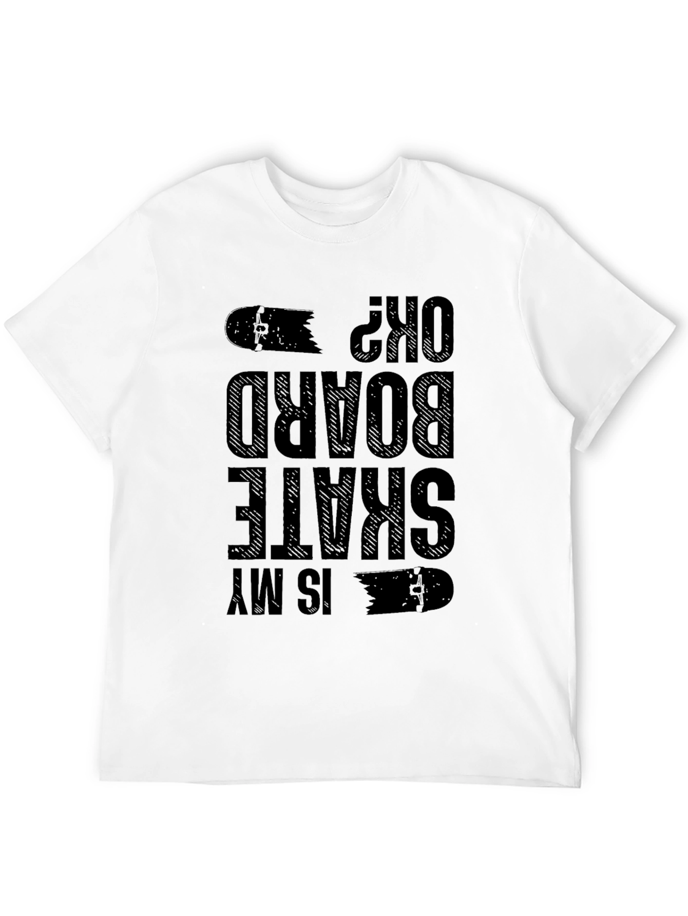 Black Is My Skateboard OK? Graphic Tee - Black Cotton view 12