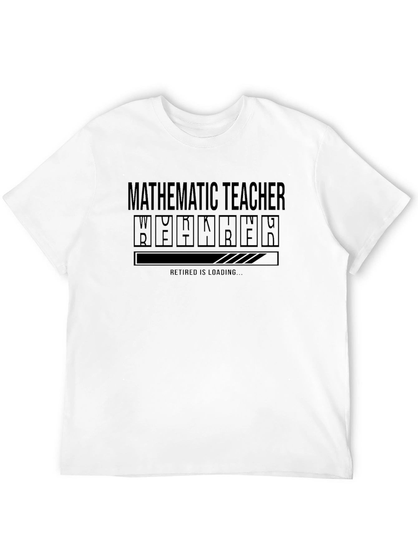 Black Mathematic Teacher Retirement Loading T-Shirt view 12