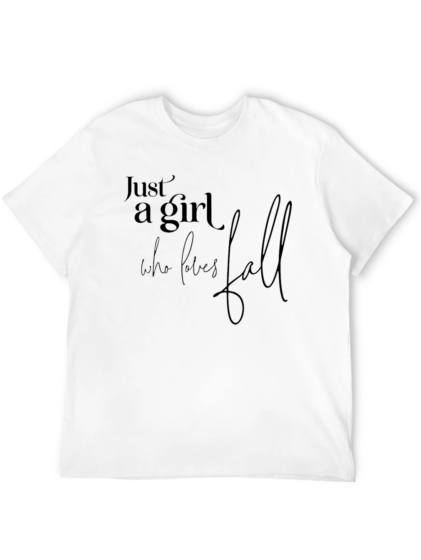 Black Just a Girl Who Loves Fall - Graphic Tee view 12