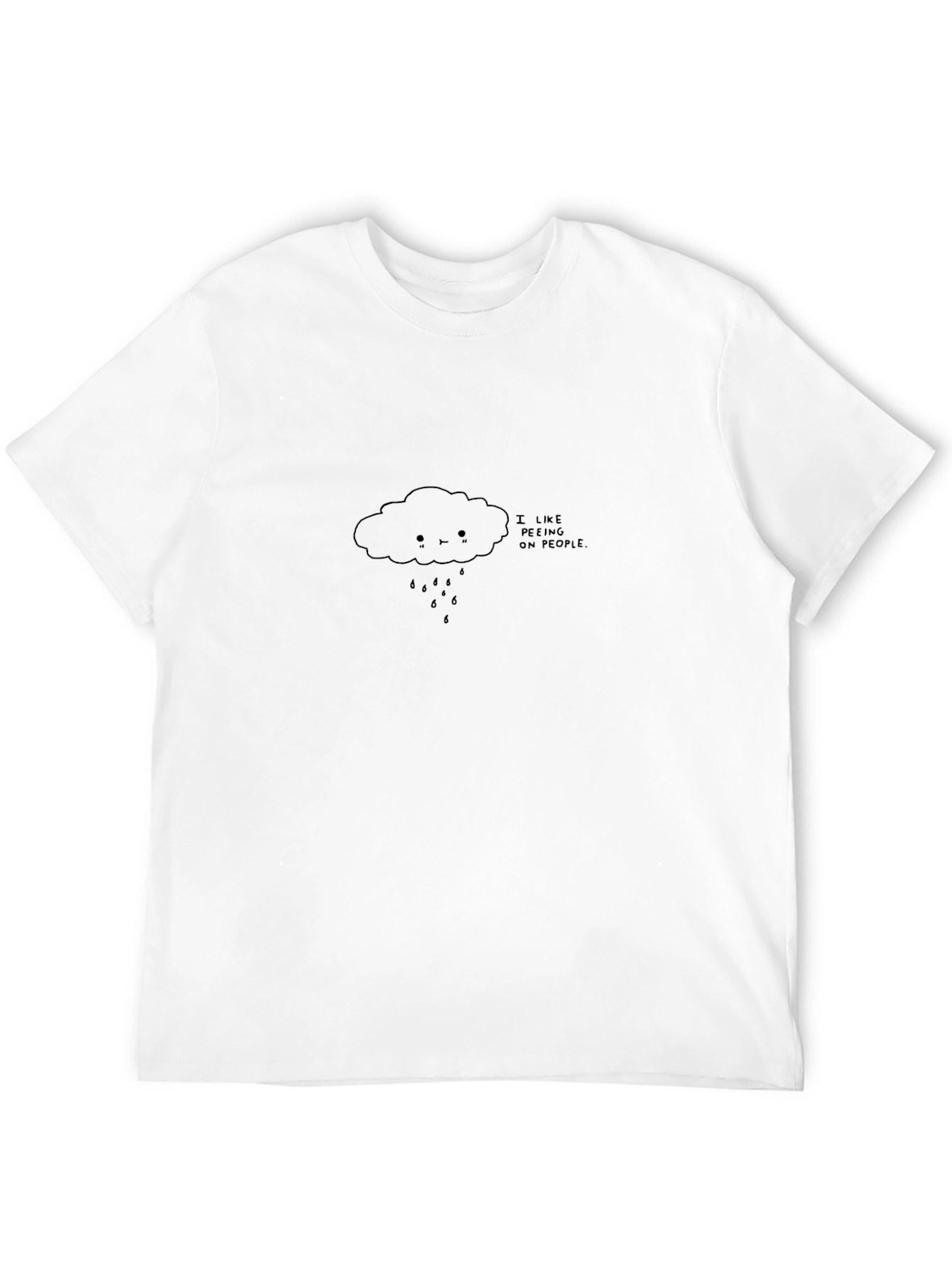 Black Funny Cloud Graphic Black T-Shirt view 12
