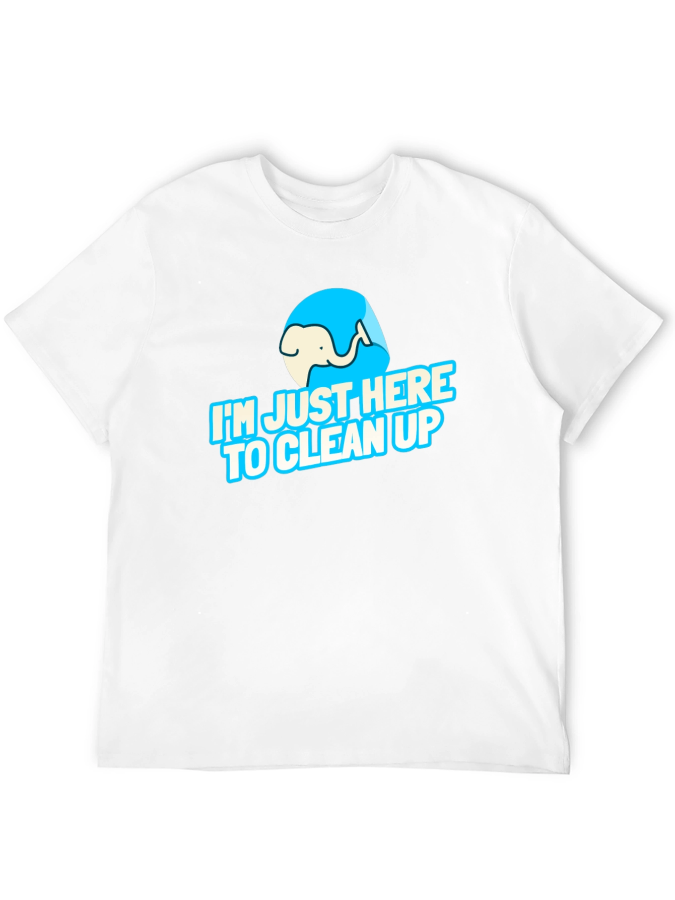 Black I'm Just Here to Clean Up Graphic Tee view 12