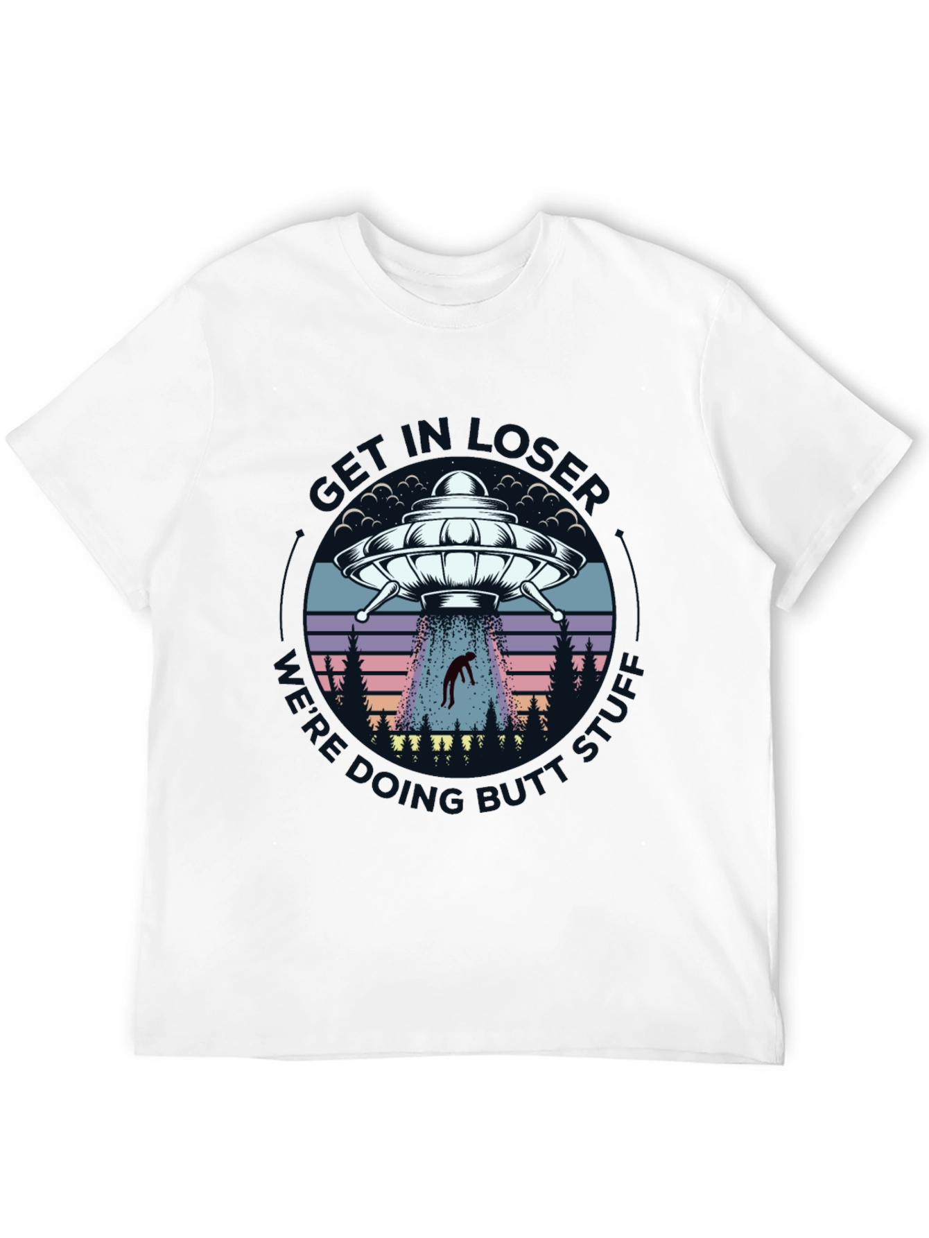 Black Alien Abduction Graphic Tee - Sci-Fi Humor view 12