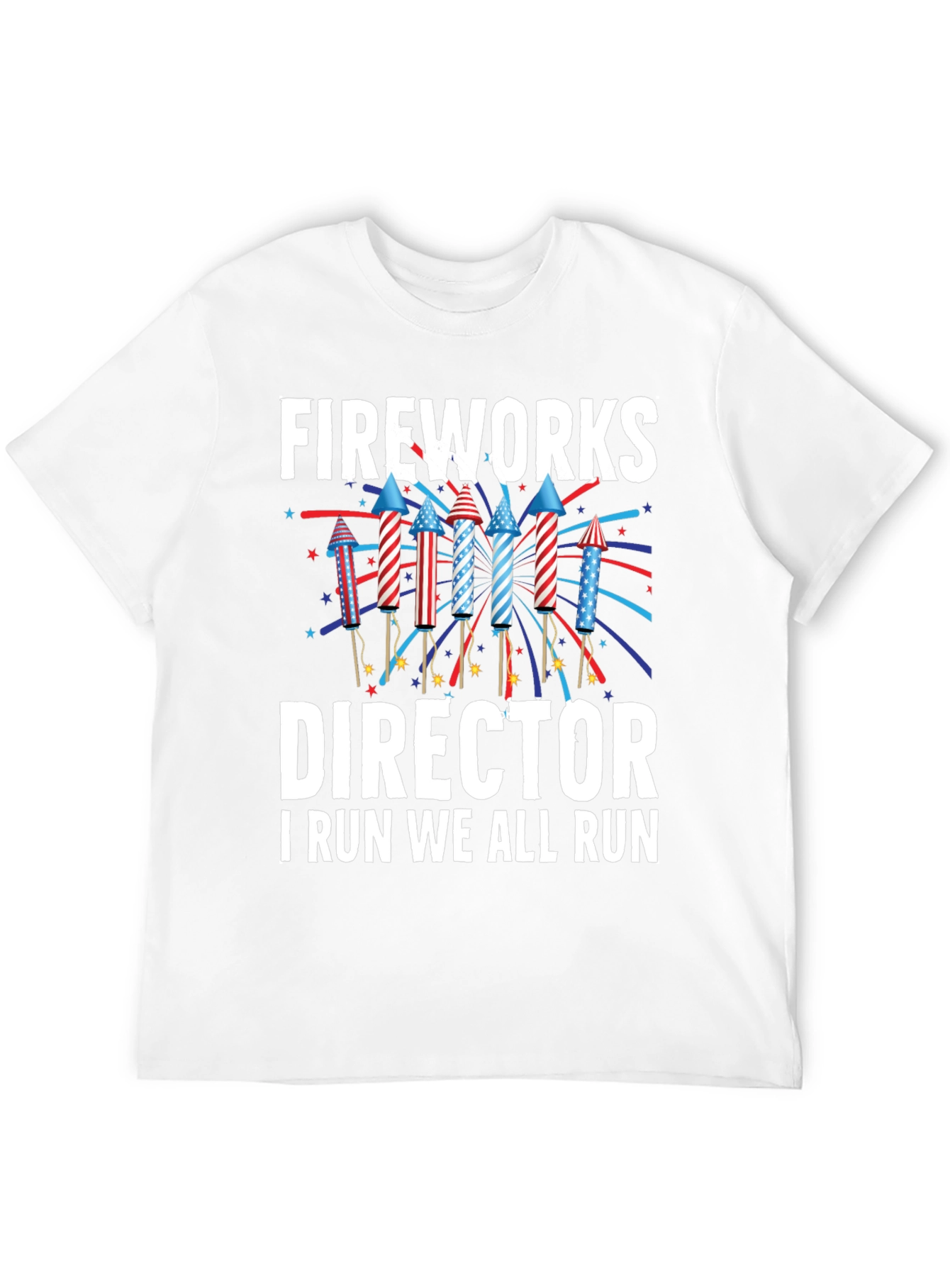Black Fireworks Director T-Shirt - Funny 4th of July Tee view 12