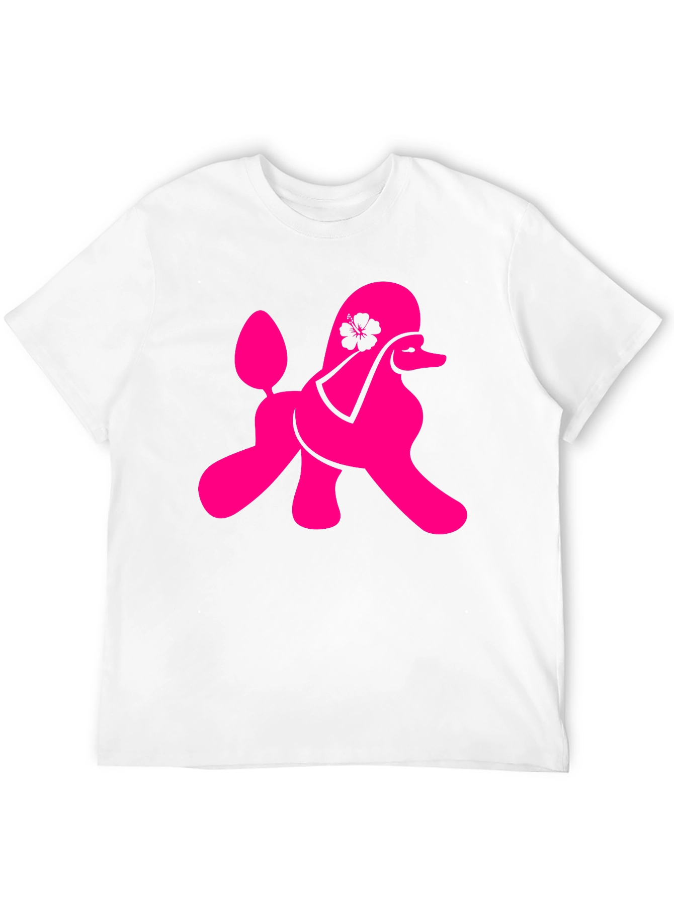 Black Poodle Graphic Tee - Black Cotton Blend T-Shirt view 12