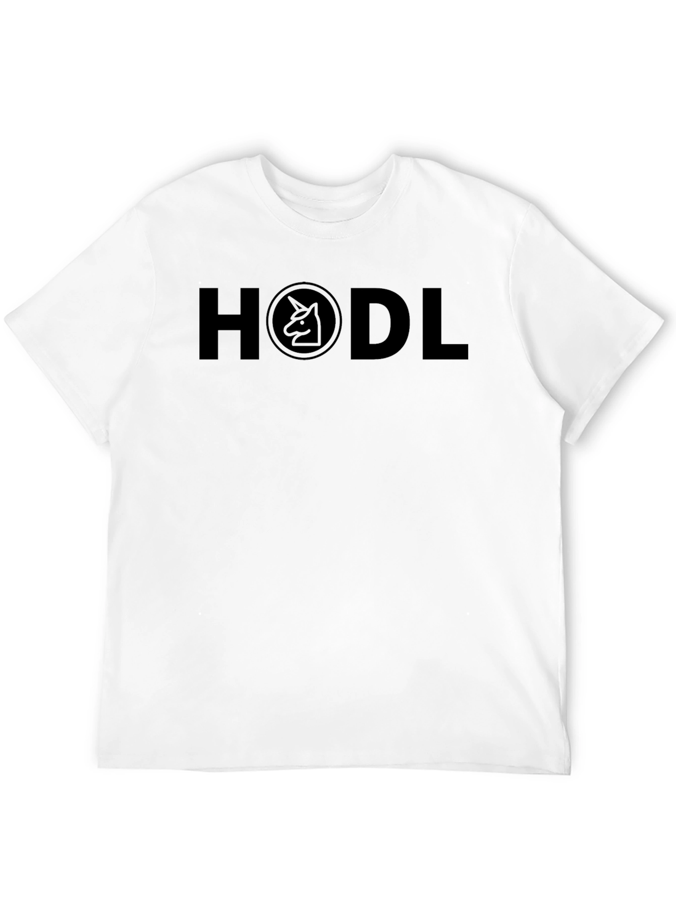 Black HODL Crypto Unicorn Black T-Shirt view 12