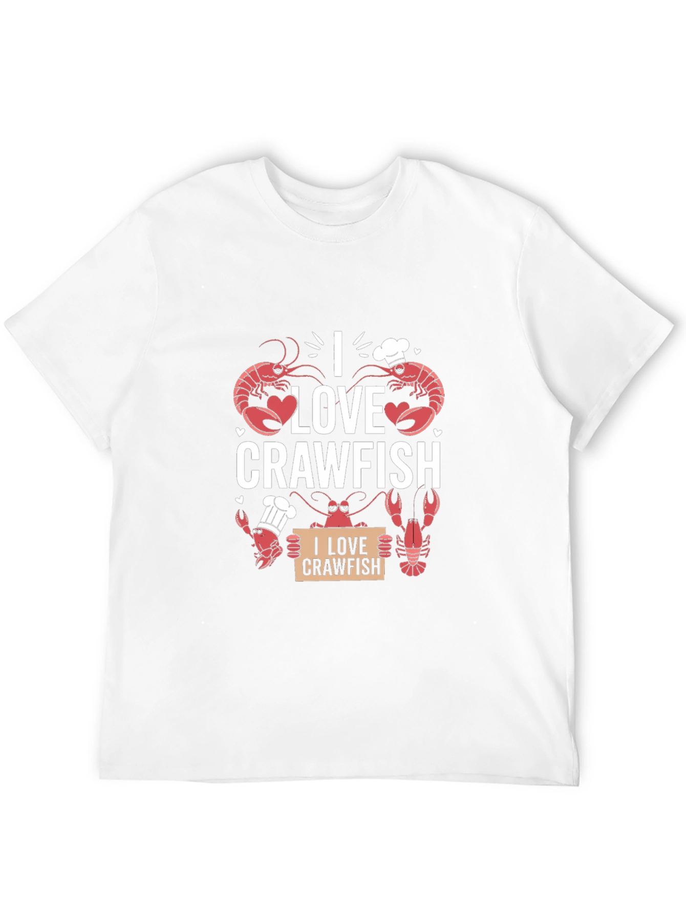 Black I Love Crawfish Graphic Tee - Black Cotton T-Shirt view 12