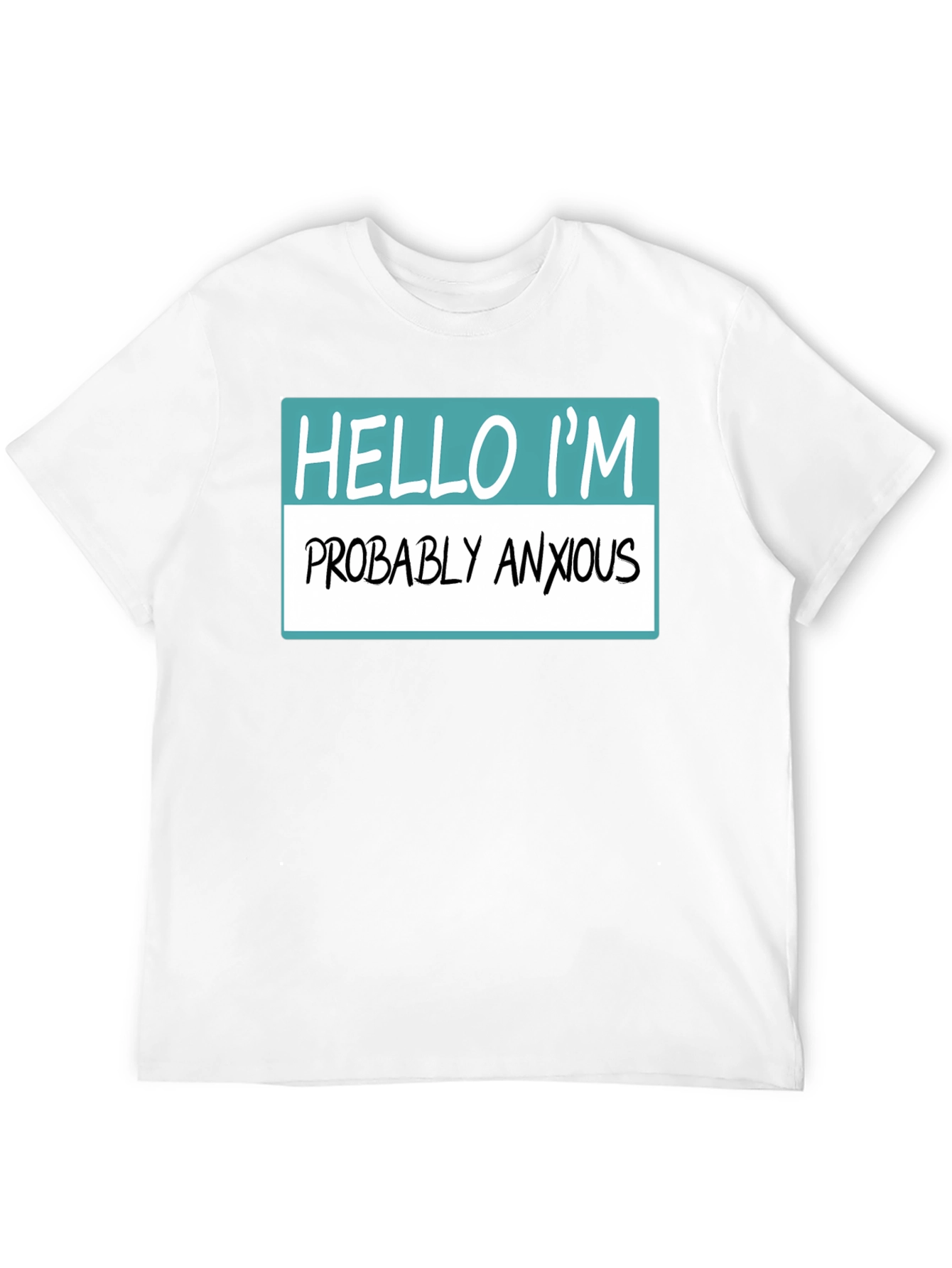 Black Anxious Humor T-Shirt - Novelty Graphic Tee view 12