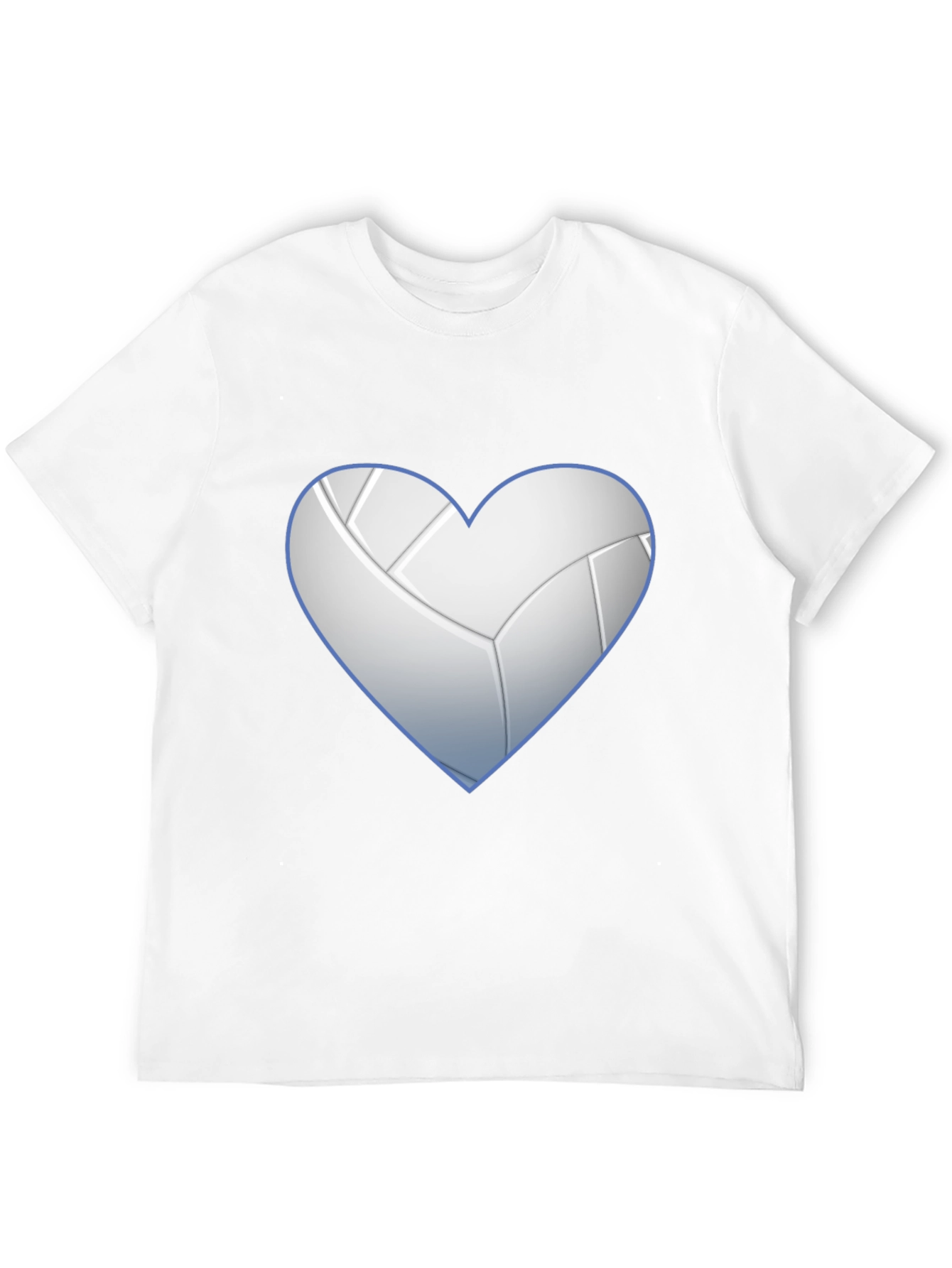 Black Volleyball Heart Graphic Tee - Black Crew Neck T-Shirt view 12