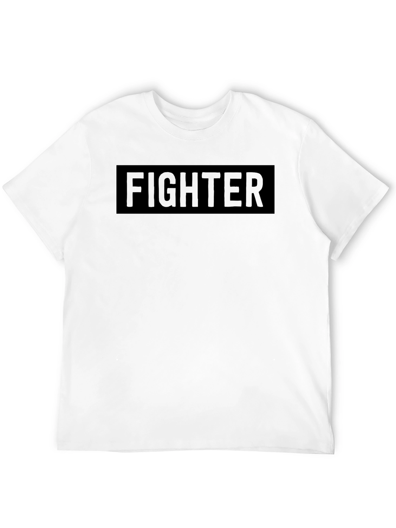 Black Fighter Graphic Tee - Black Crew Neck view 12