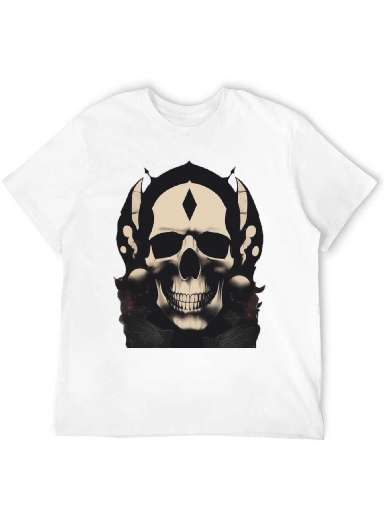 Black Skull Graphic Black T-Shirt view 12