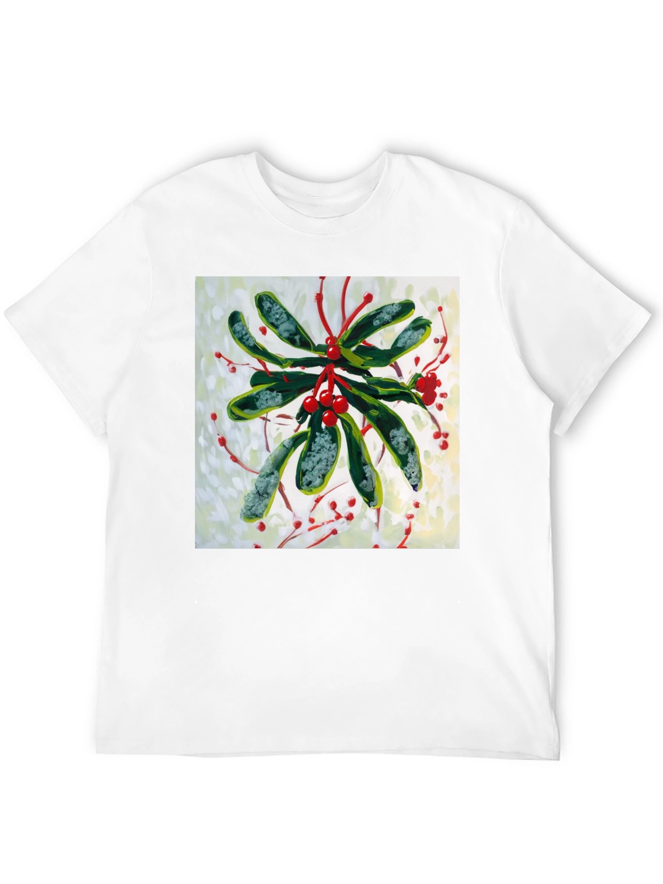 Black Mistletoe Graphic Tee - Holiday Style view 12